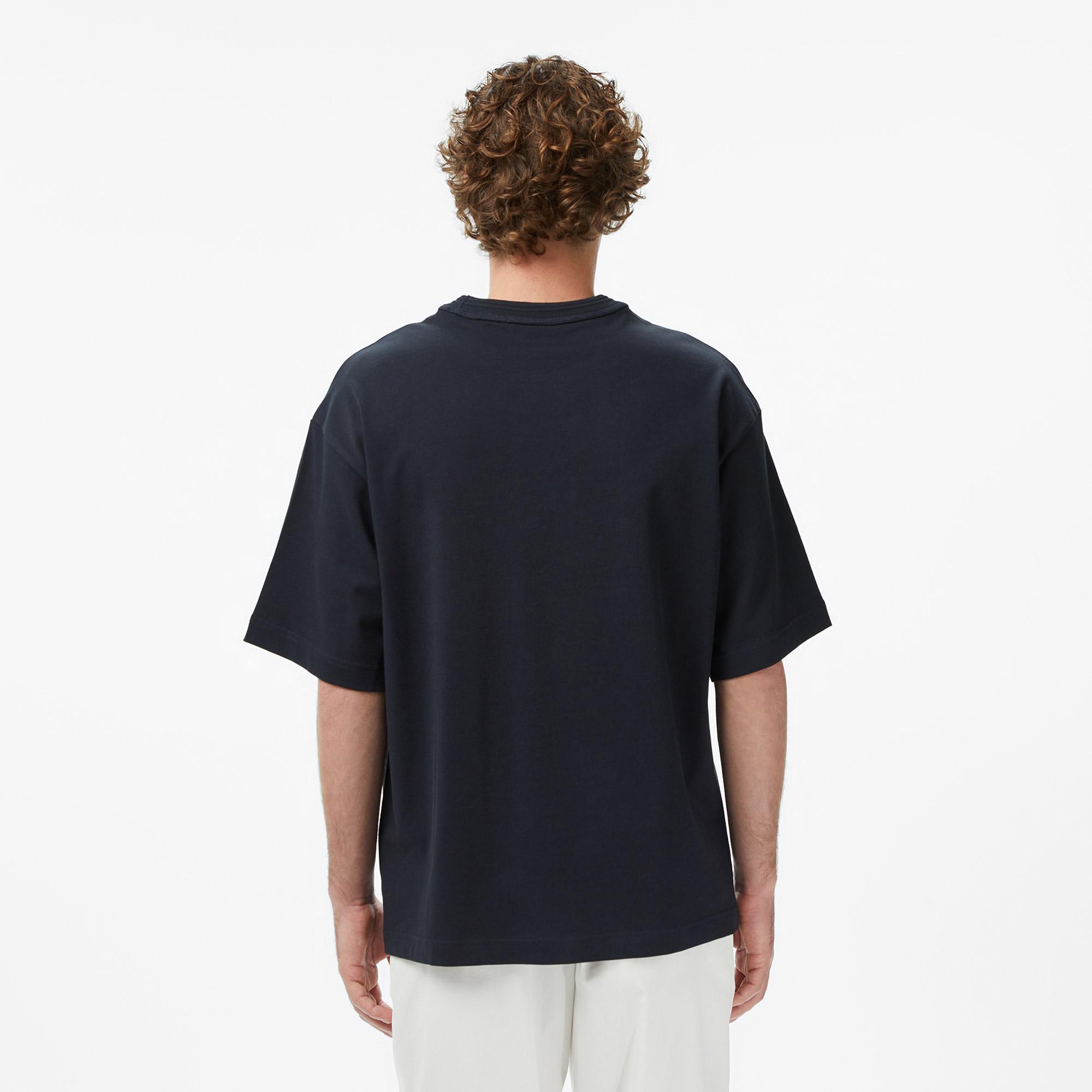Lacoste Erkek Loose Fit Bisiklet Yaka Siyah T-Shirt