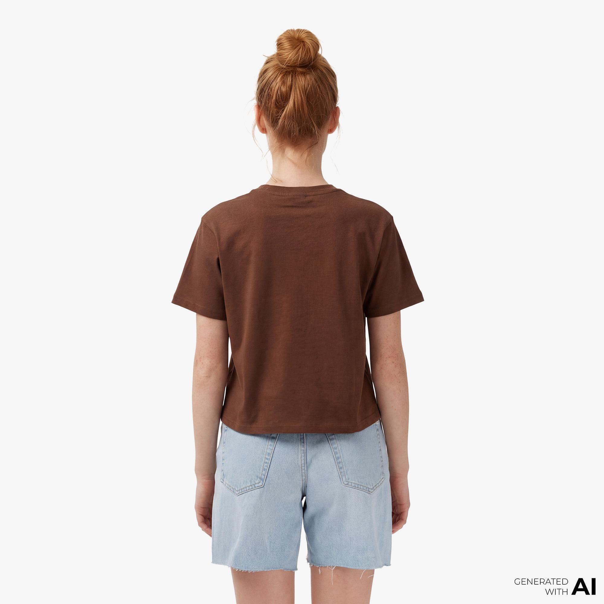 Dickies Oakport Boxy Kadın Kahverengi T-Shirt