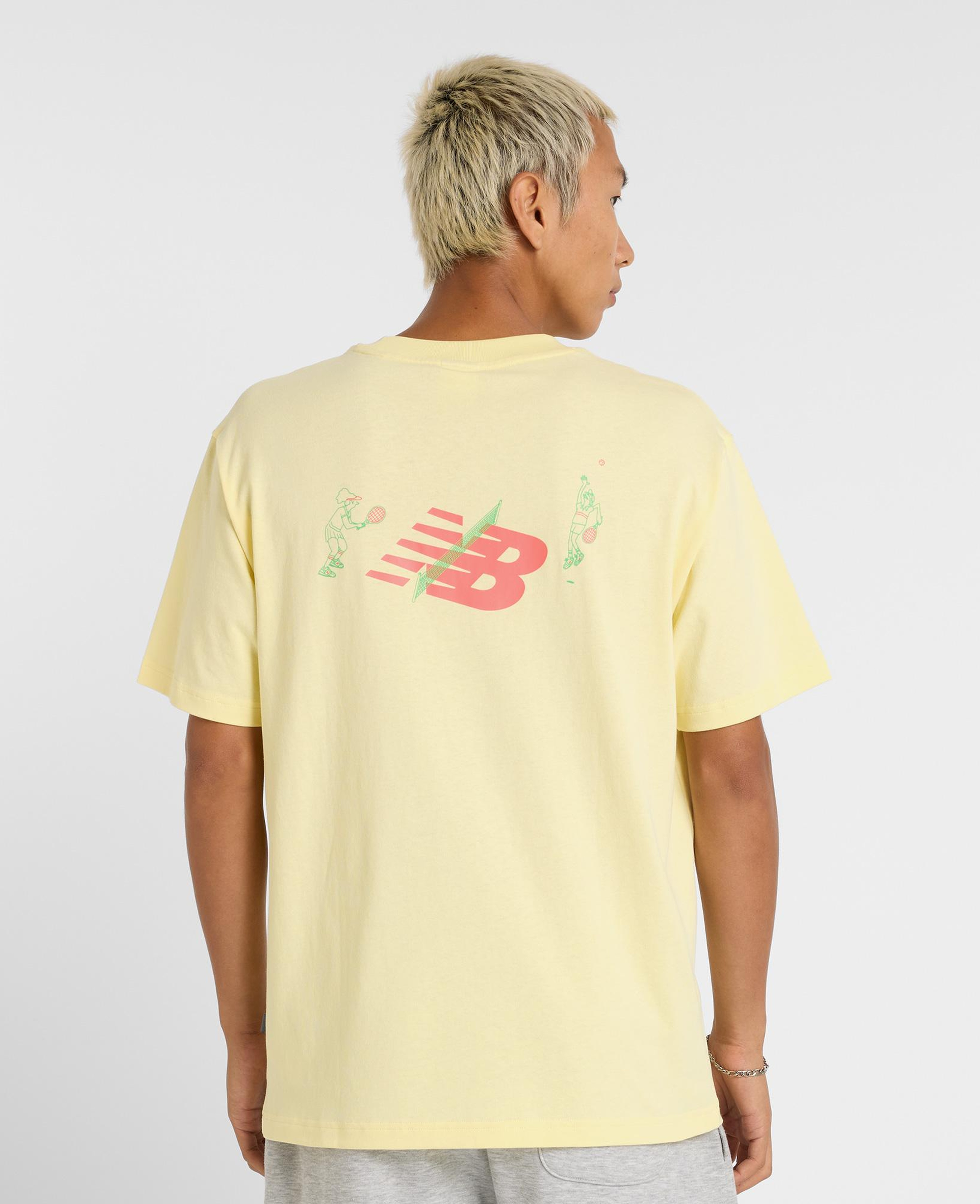 New Balance Athletics Tennis Cartoon Erkek Sarı T-Shirt