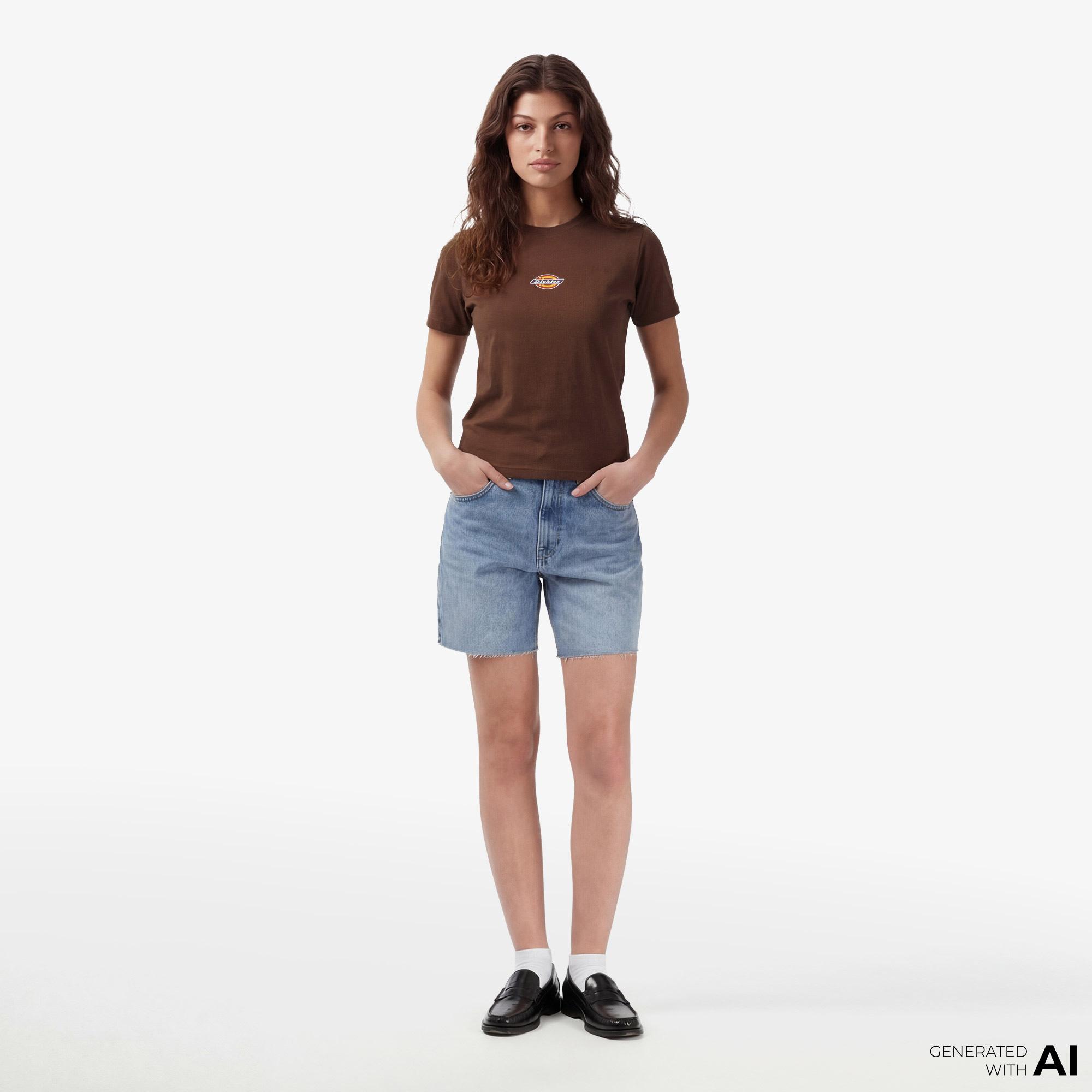 Dickies Maple Valley Reg Kadın Kahverengi T-Shirt