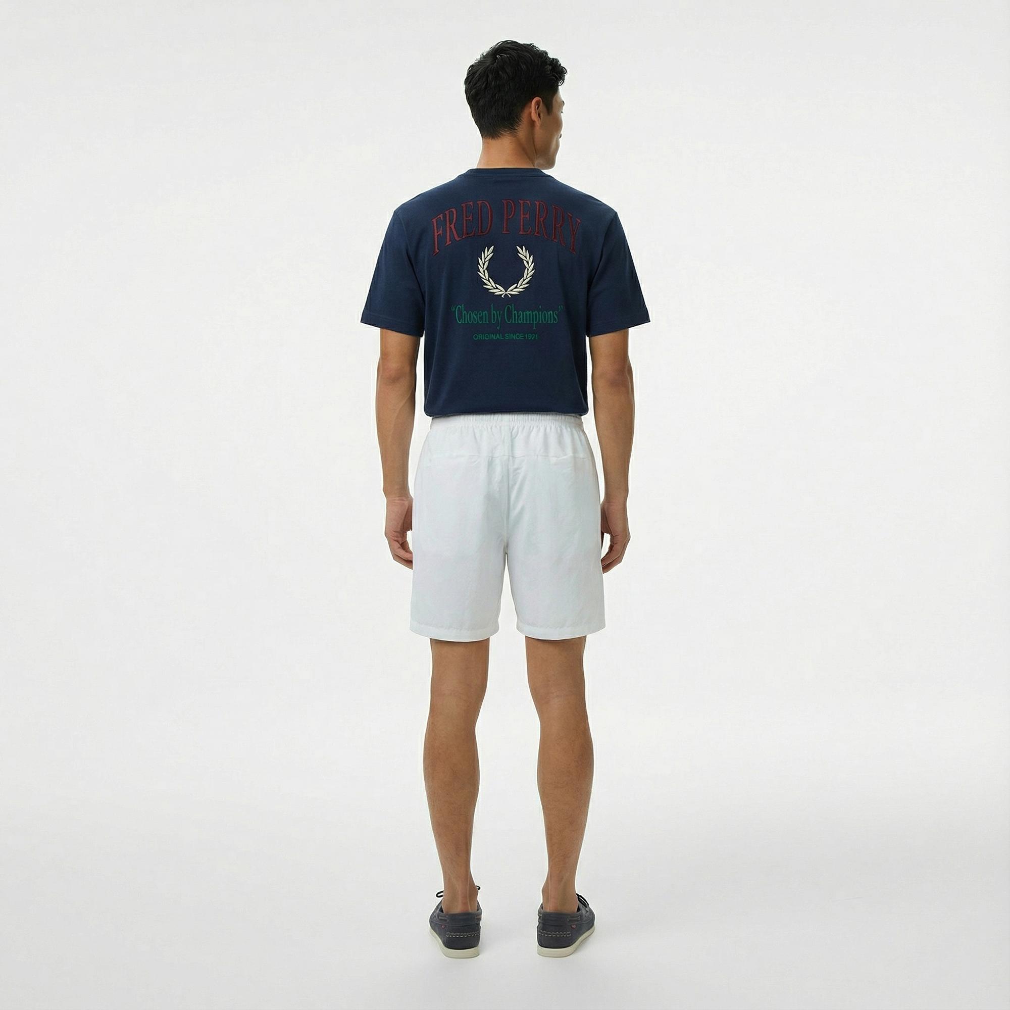 Fred Perry On Court Erkek Beyaz Şort