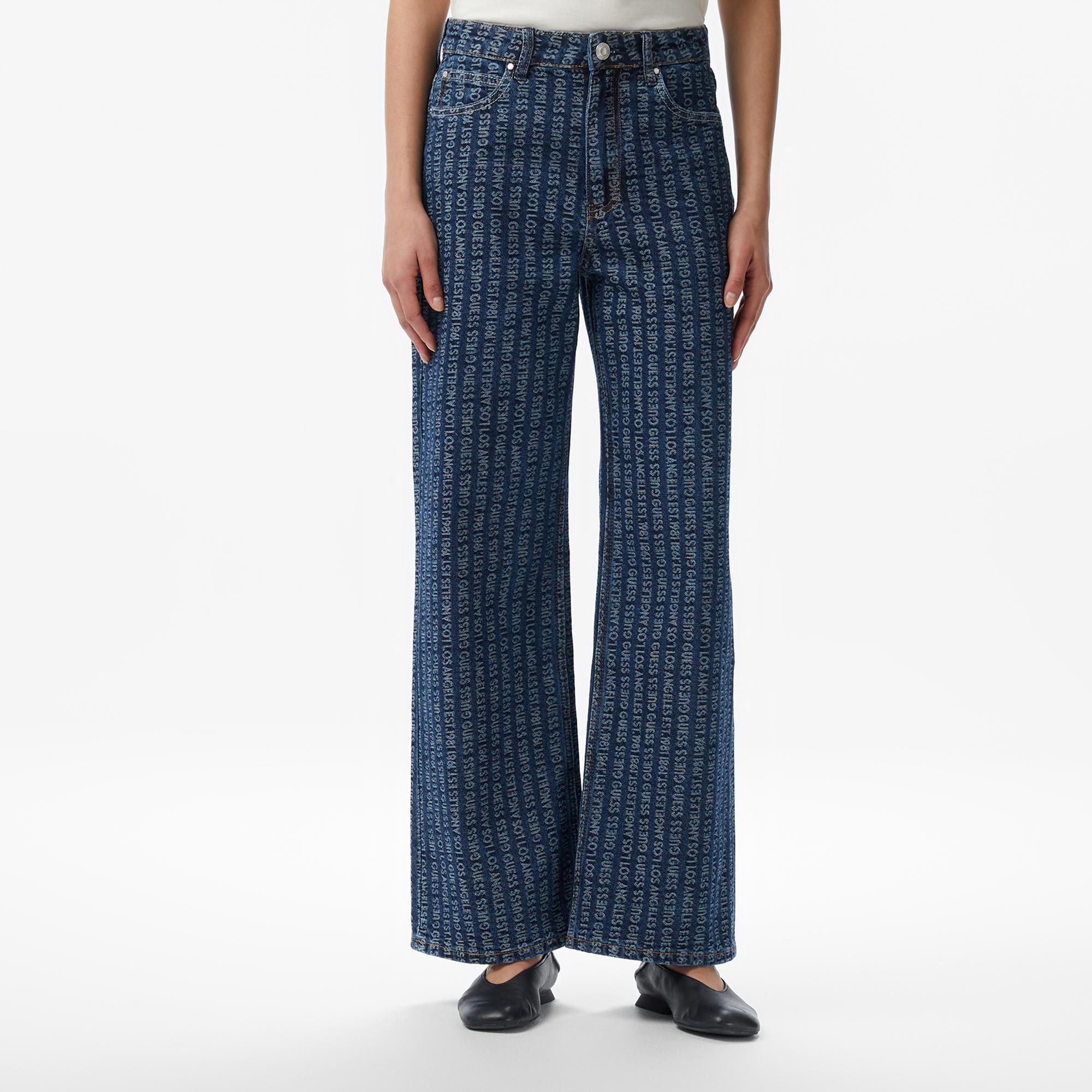 Guess Indigo Relaxed Fit Kadın Mavi Jean