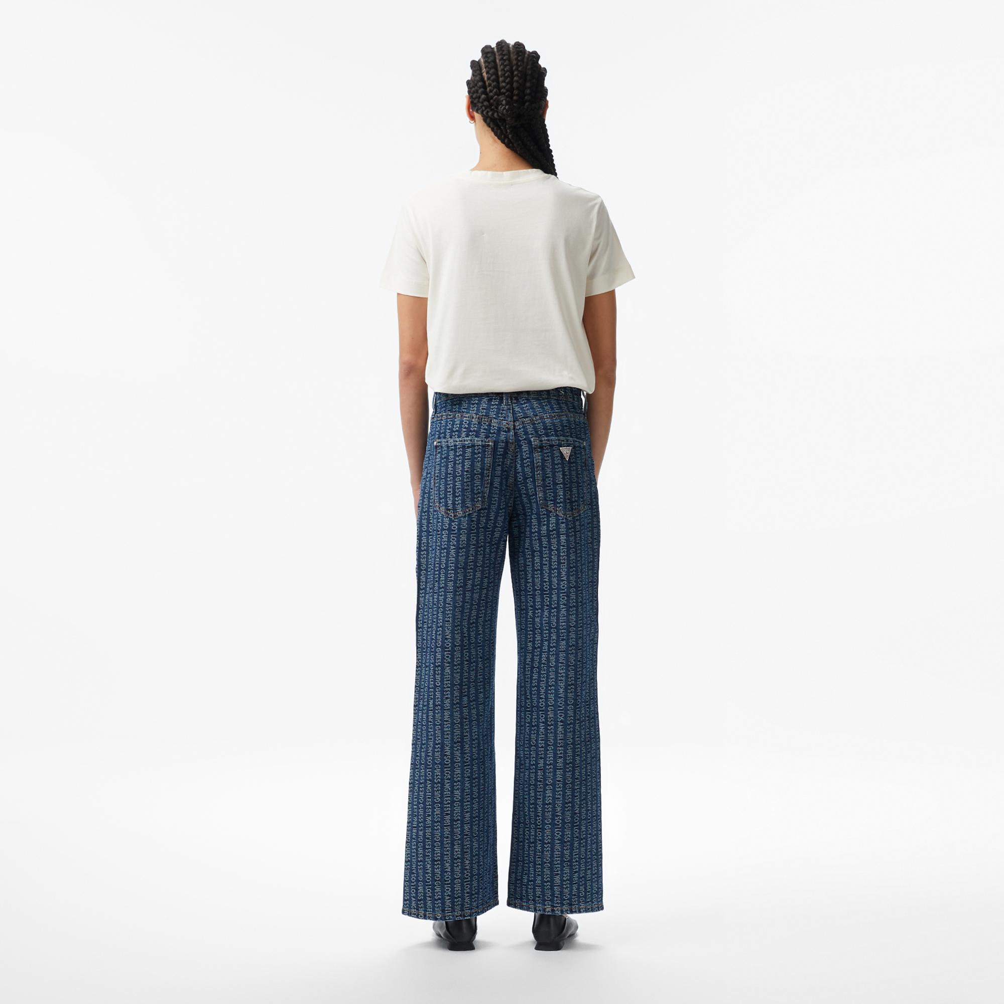 Guess Indigo Relaxed Fit Kadın Mavi Jean