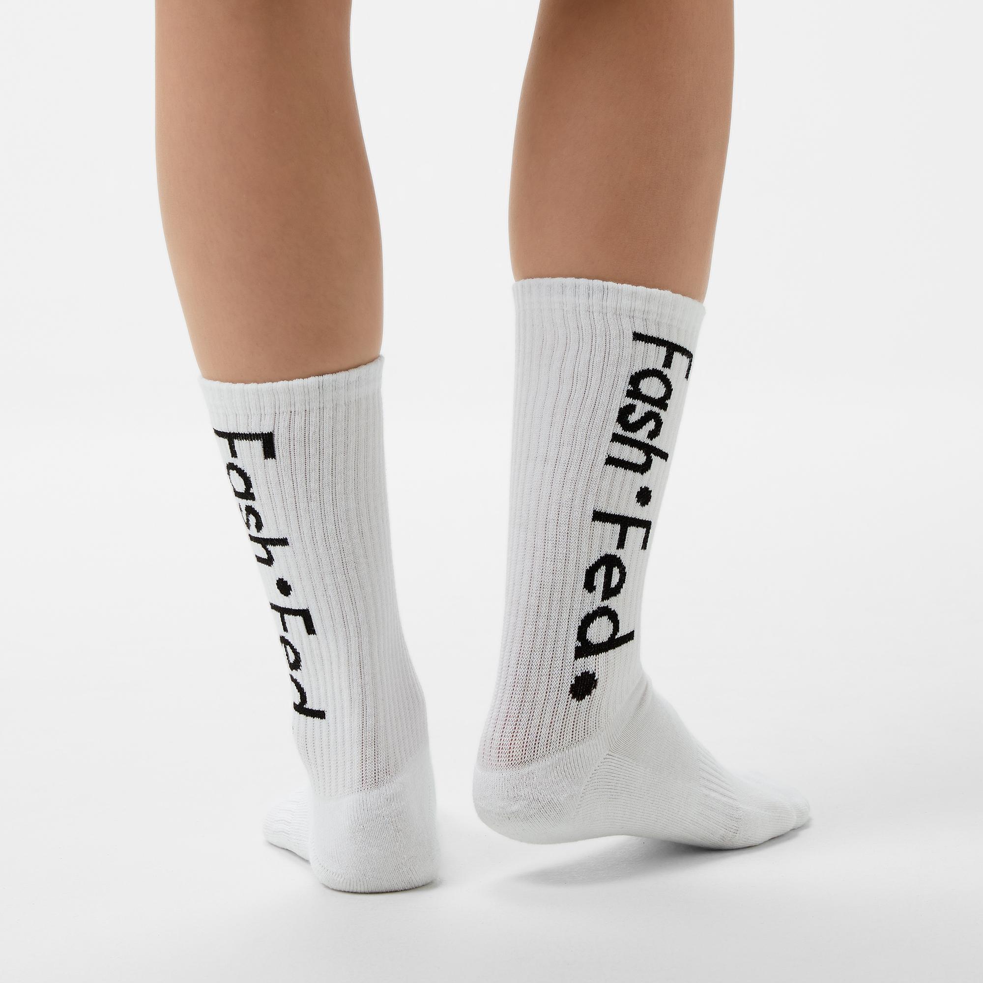 Fashfed Kadın Beyaz Çorap