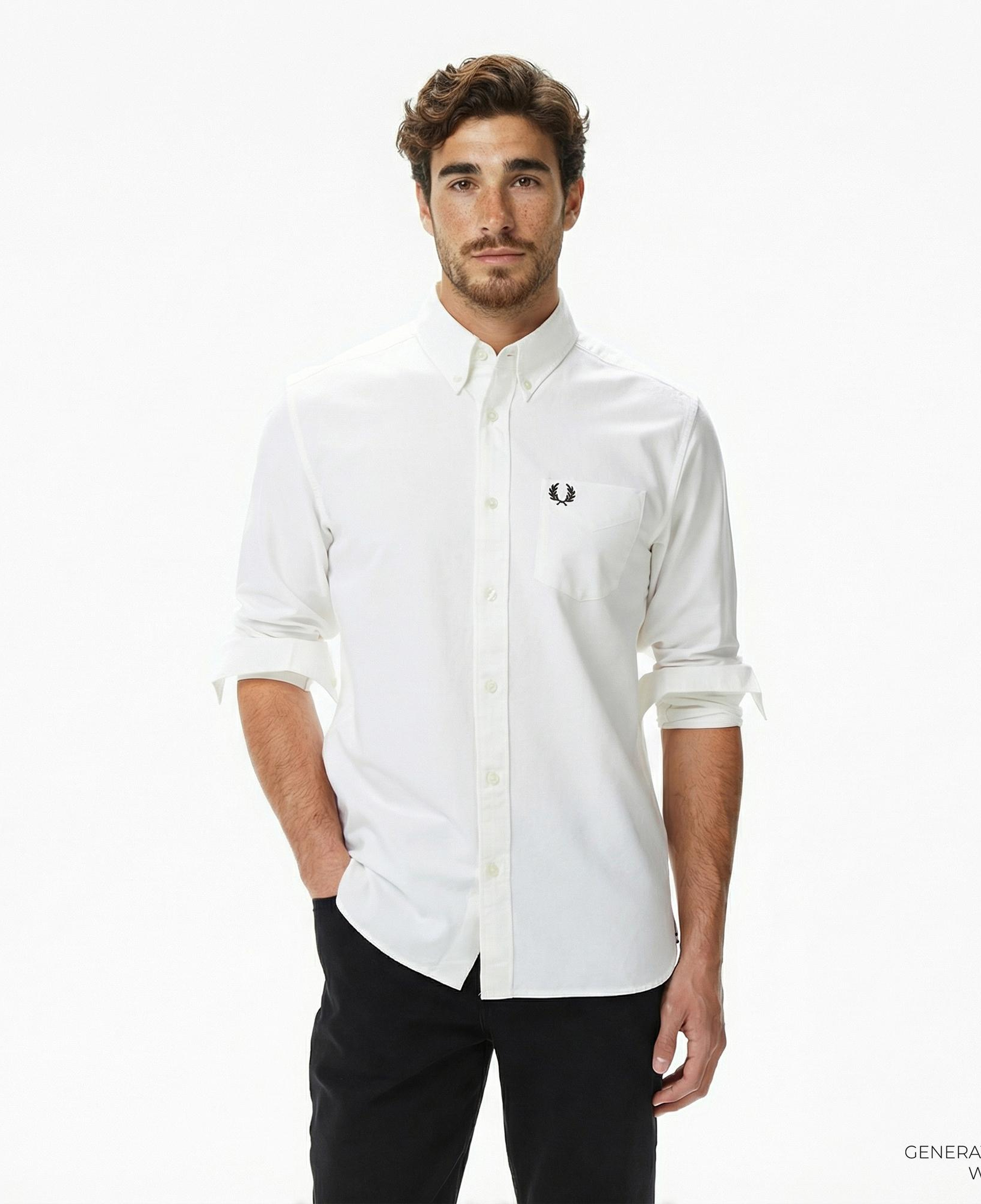 Fred Perry Oxford Erkek Beyaz Gömlek