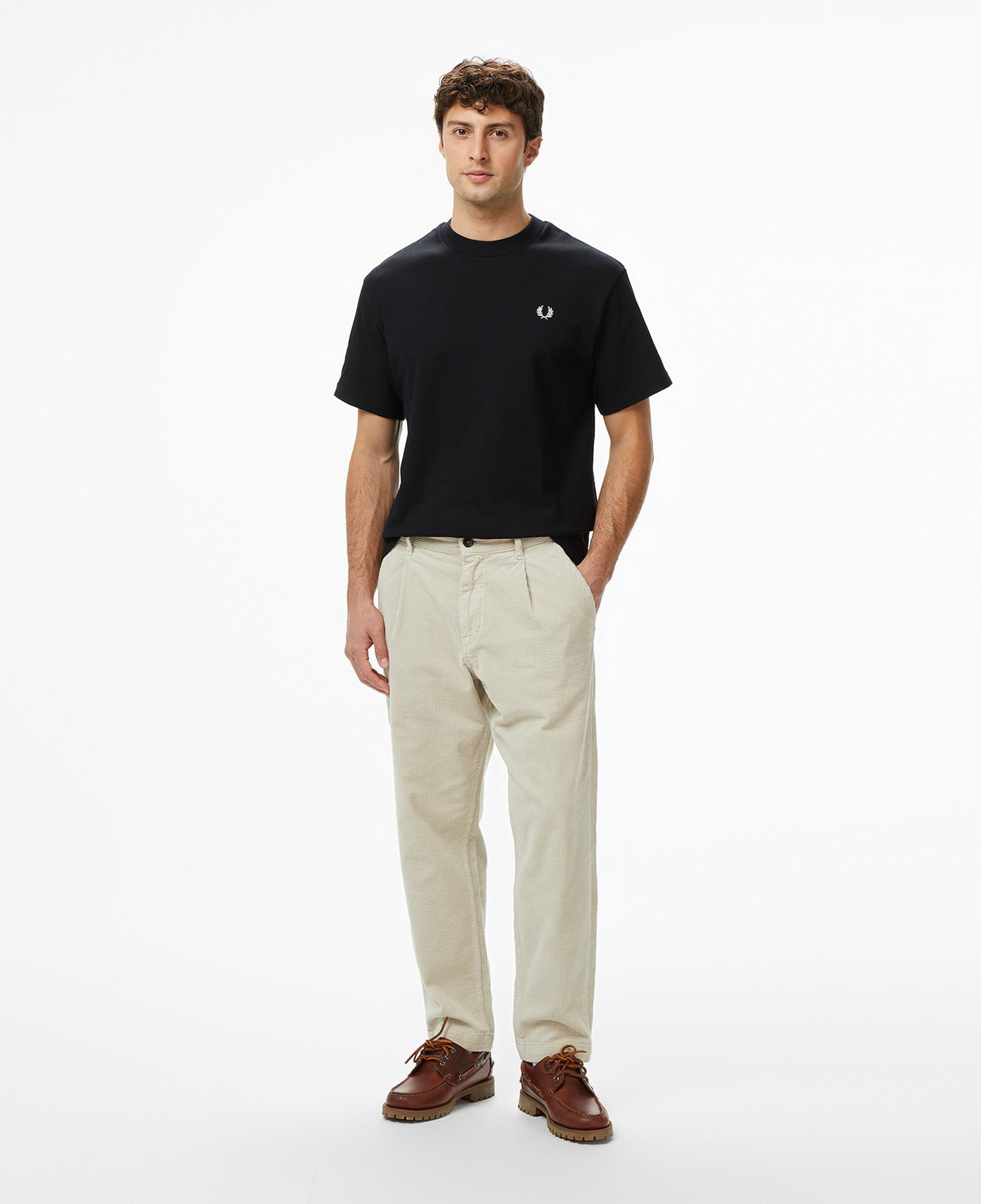 Fred Perry Relaxed Erkek Siyah T-Shirt