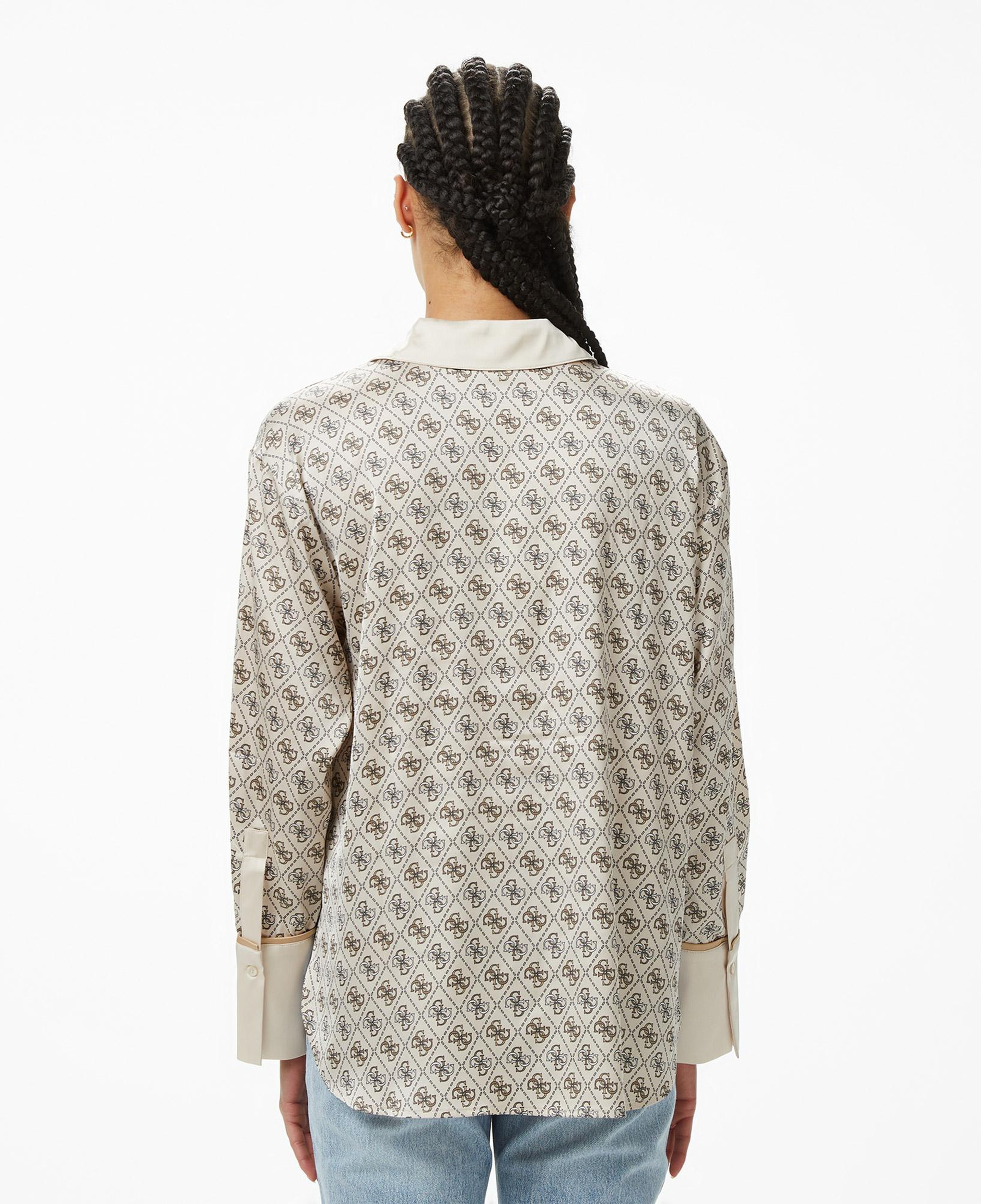 Guess Ls Alexandra Slim Fit Kadın Beyaz Gömlek