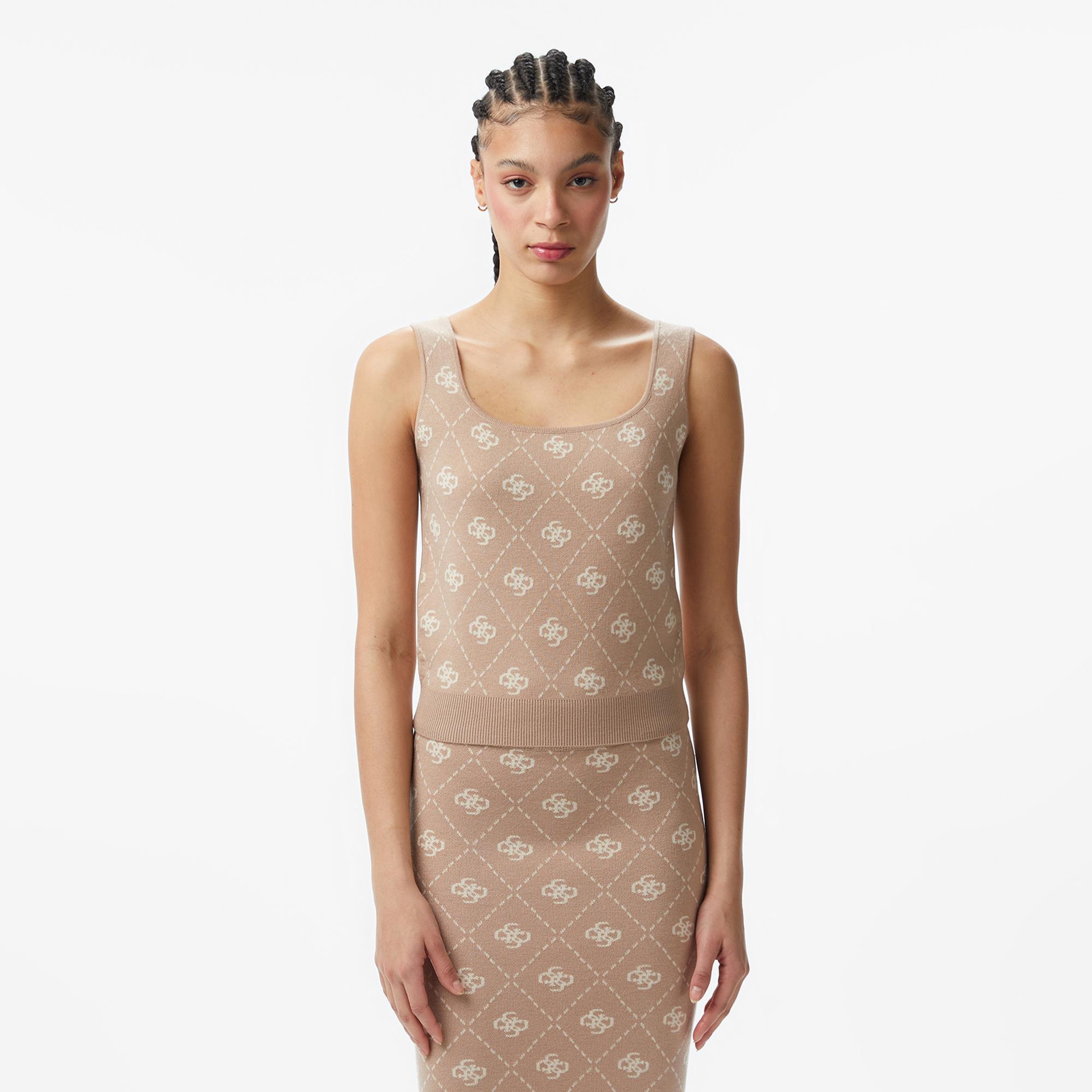 Guess Sarah Yün Karışımlı Kadın Krem Triko