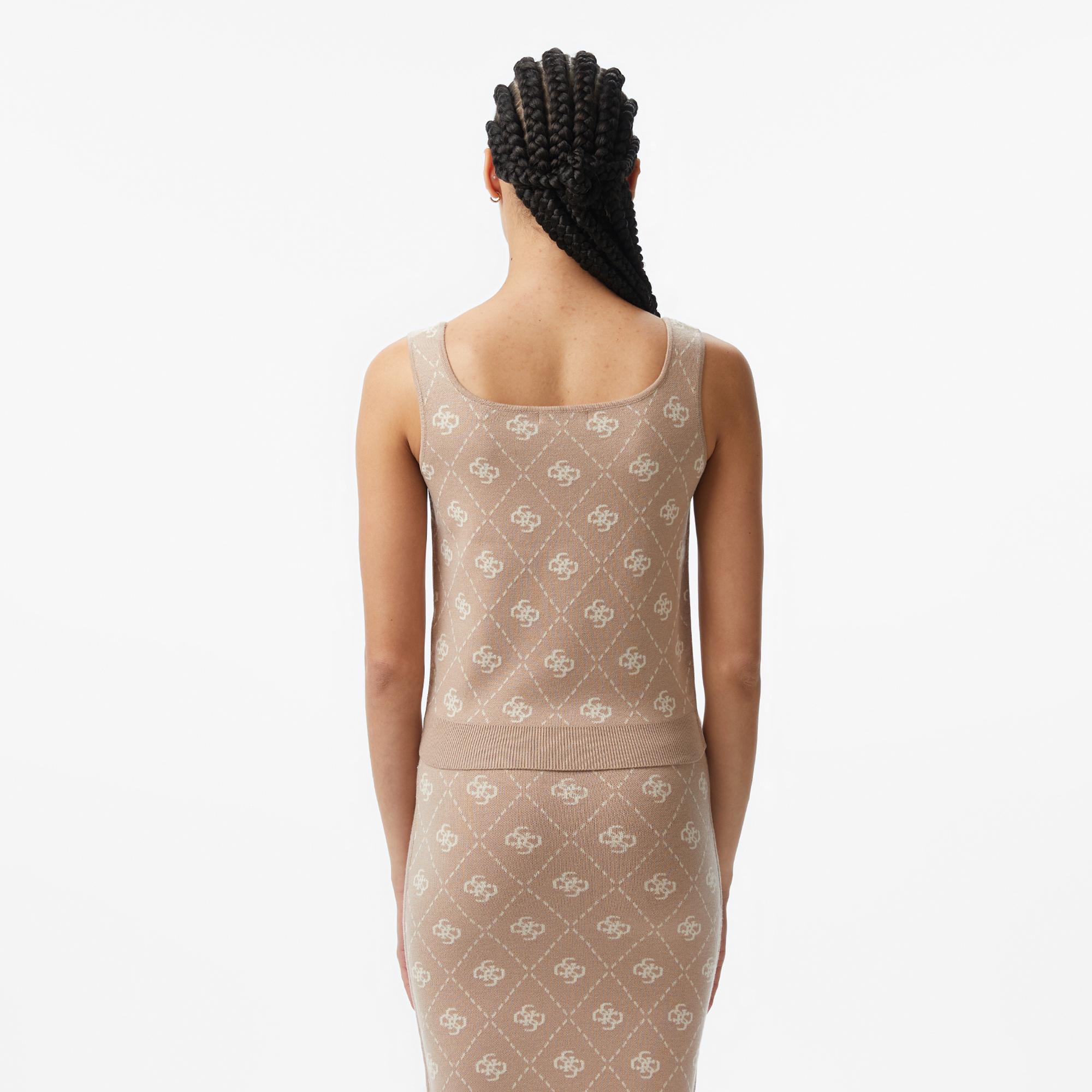 Guess Sarah Yün Karışımlı Kadın Krem Triko