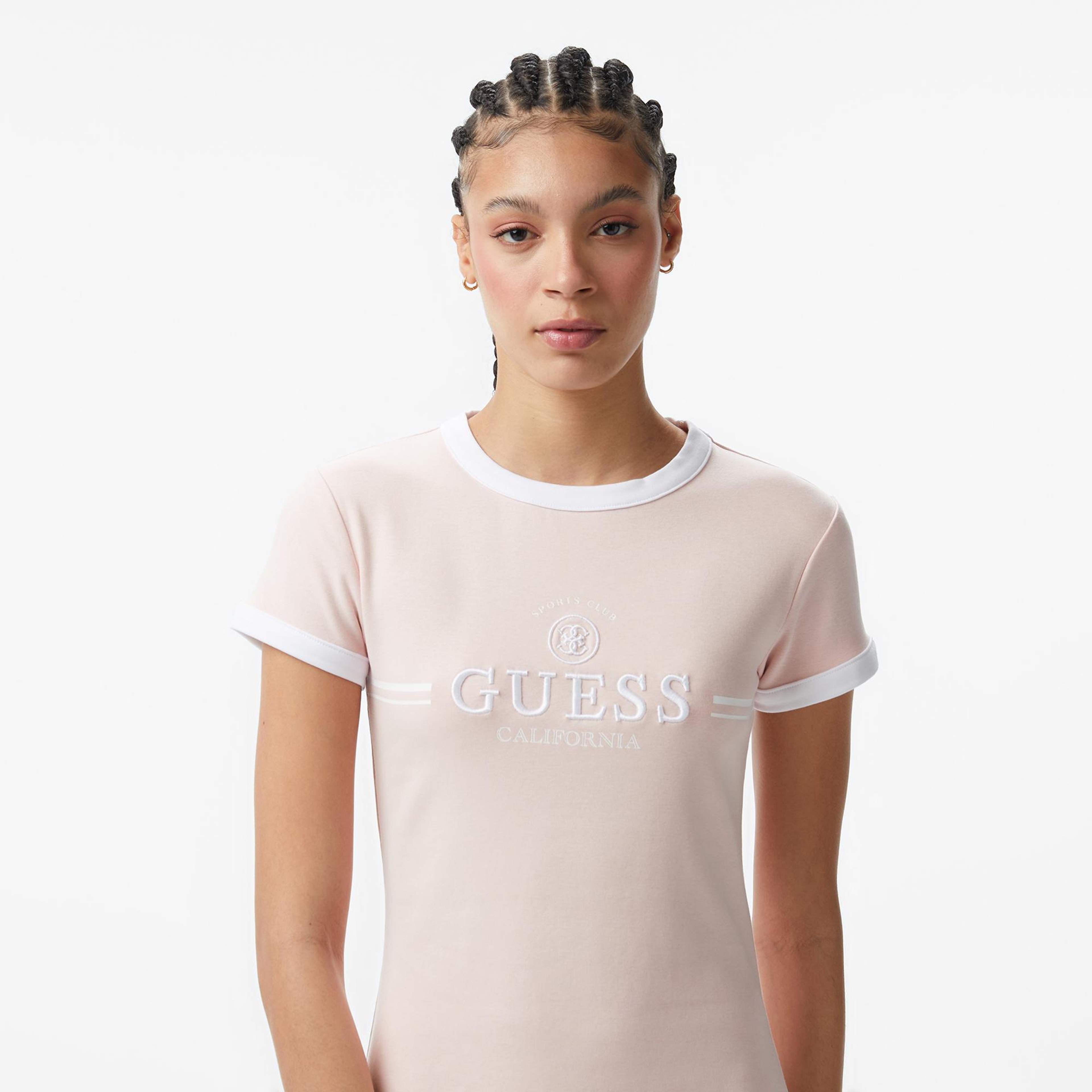 Guess Mila Aktif Straplez Kadın Pembe Elbise