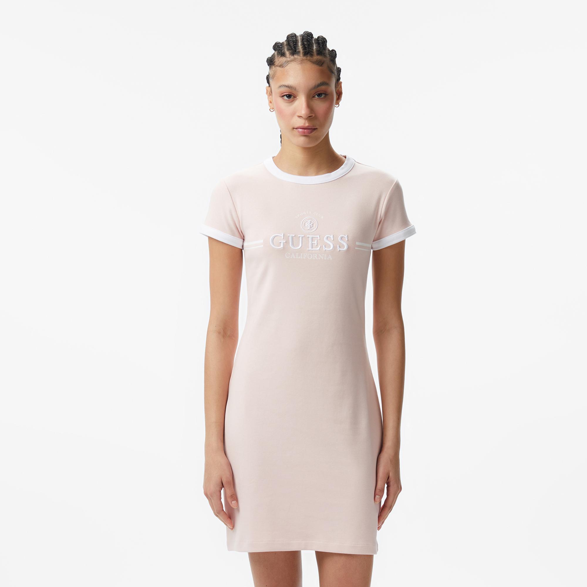 Guess Mila Aktif Straplez Kadın Pembe Elbise