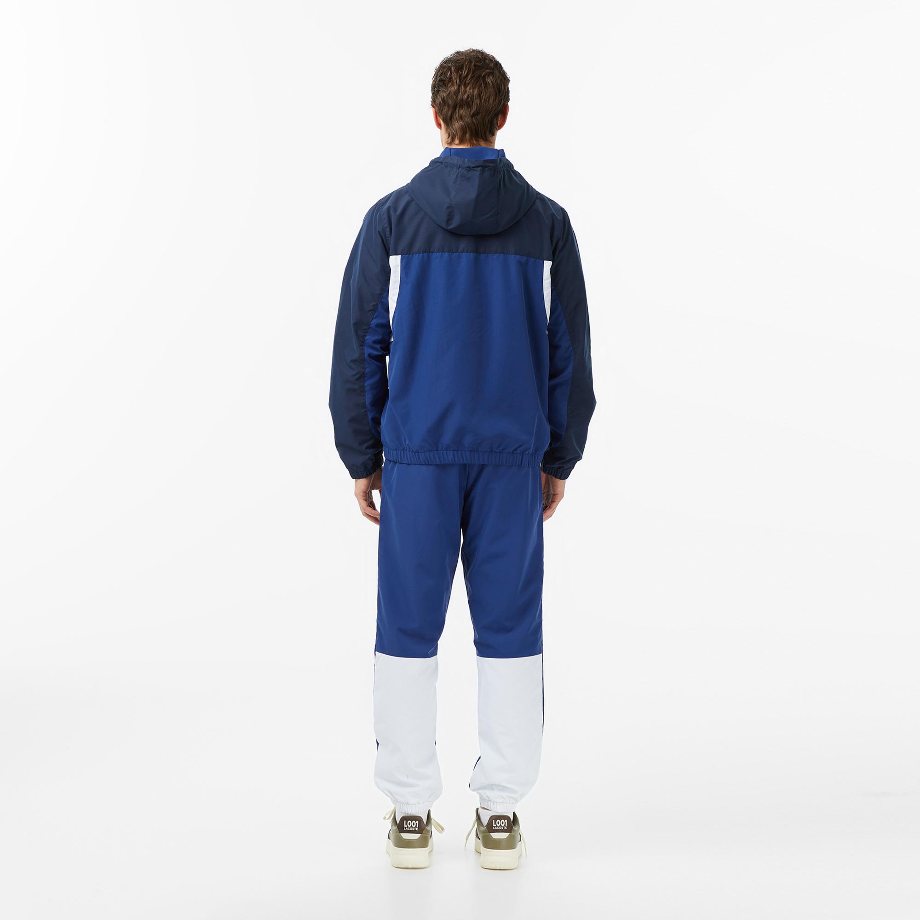 Lacoste Erkek Regular Fit Fermuarlı Renk Bloklu Lacivert Eşofman Takımı