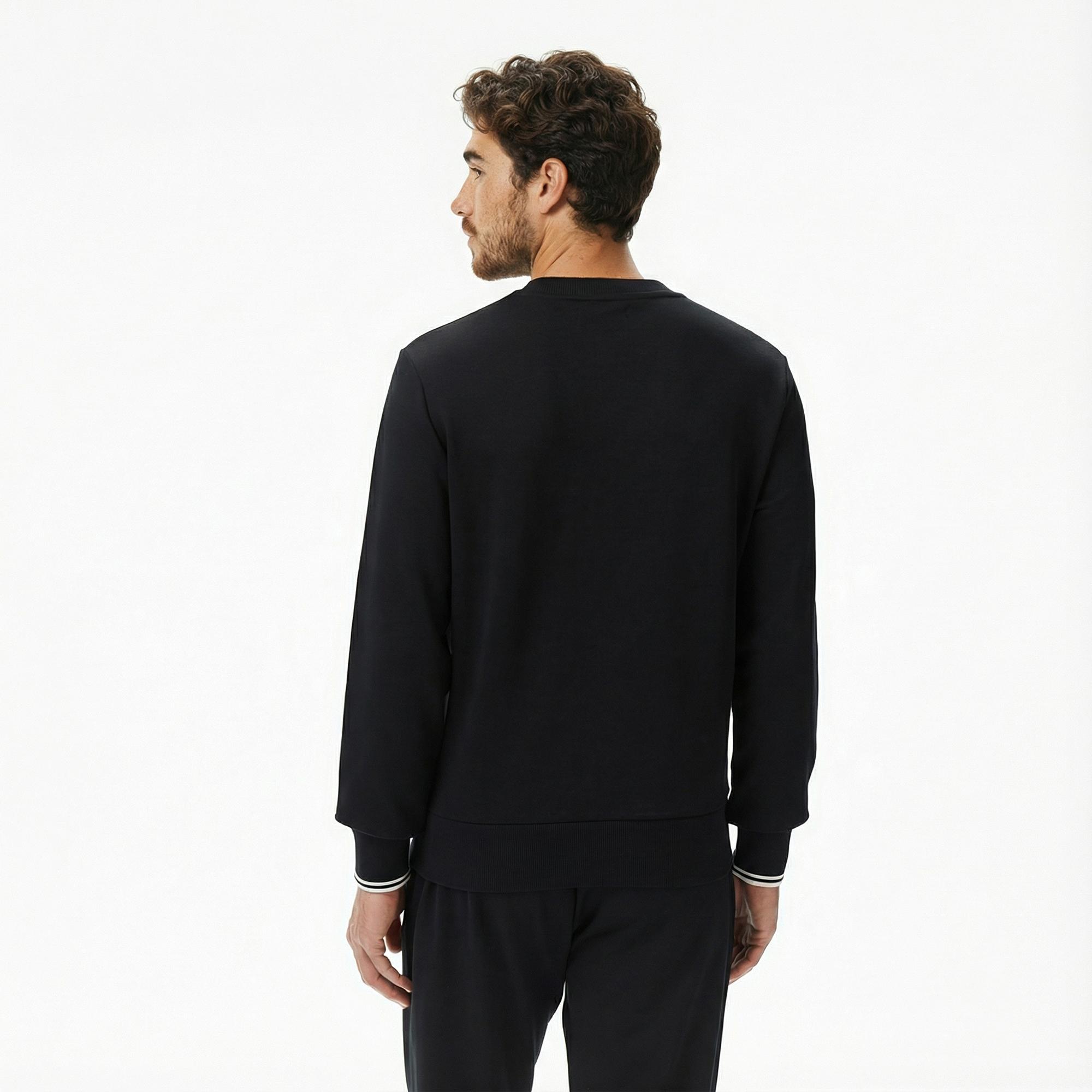 Fred Perry Erkek Siyah Sweatshirt