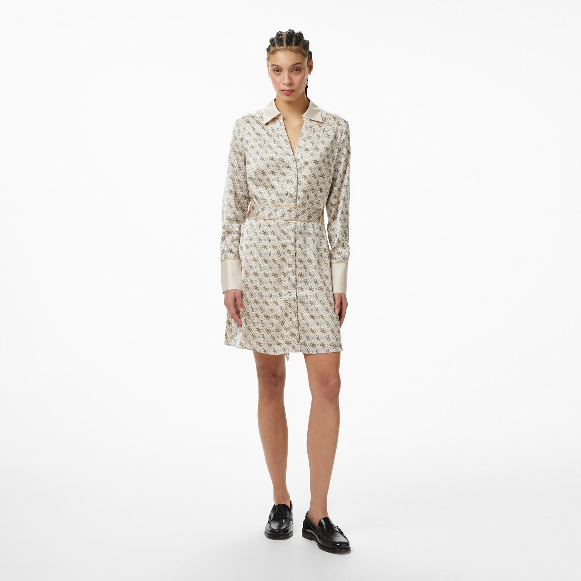 Guess Blerta Kadın Beyaz Elbise