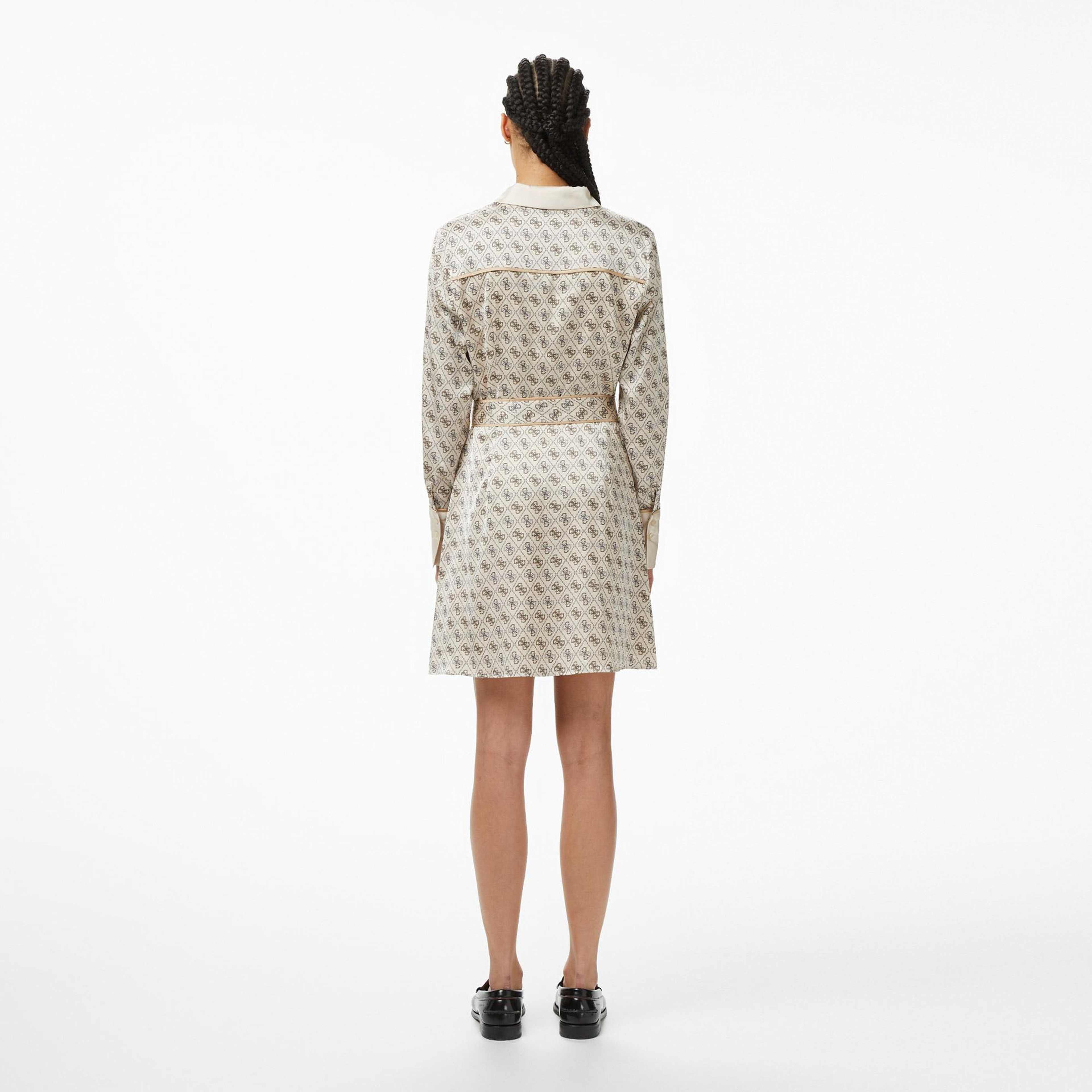 Guess Blerta Kadın Beyaz Elbise