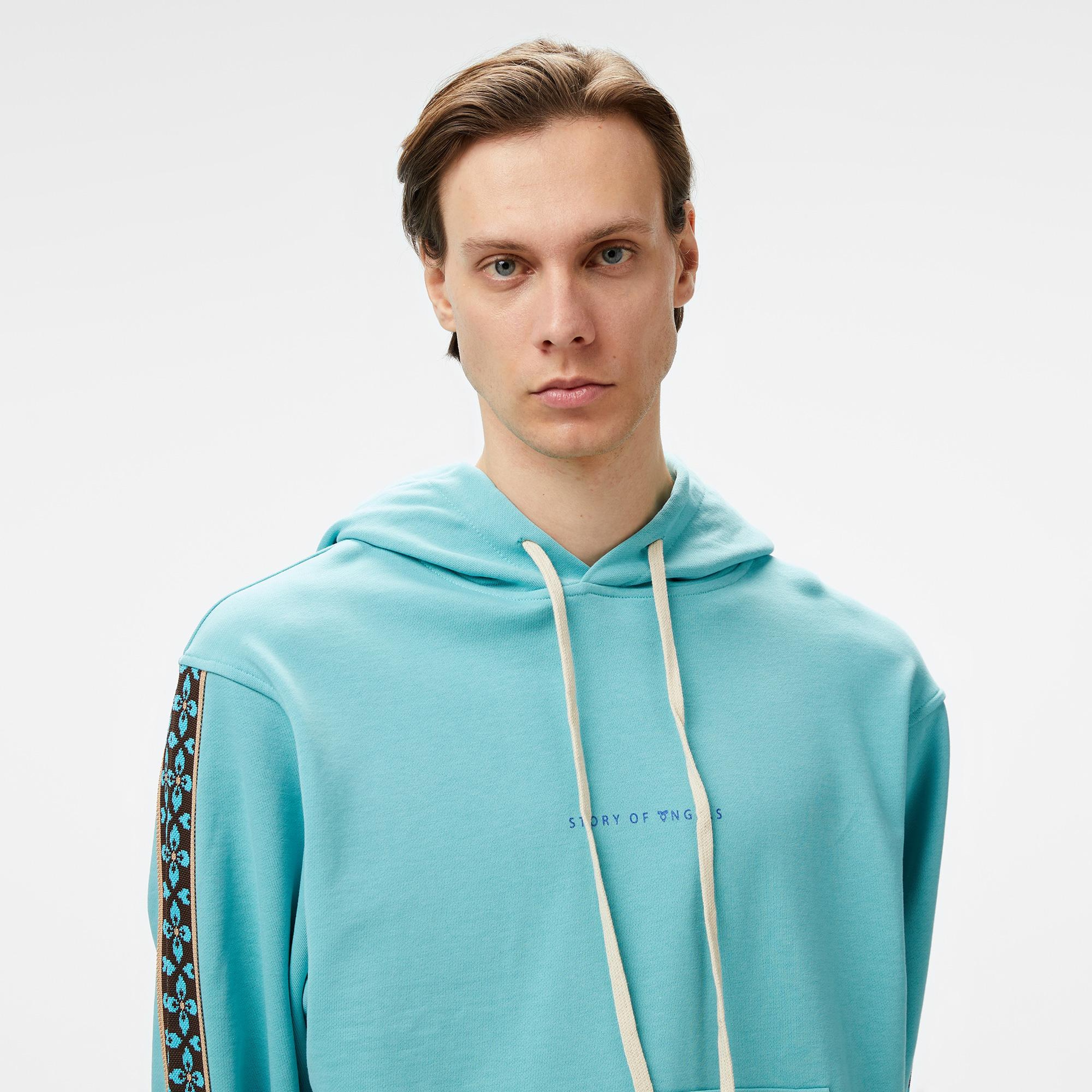 Story Of Angels Budha Dream Romance Erkek Mavi Hoodie