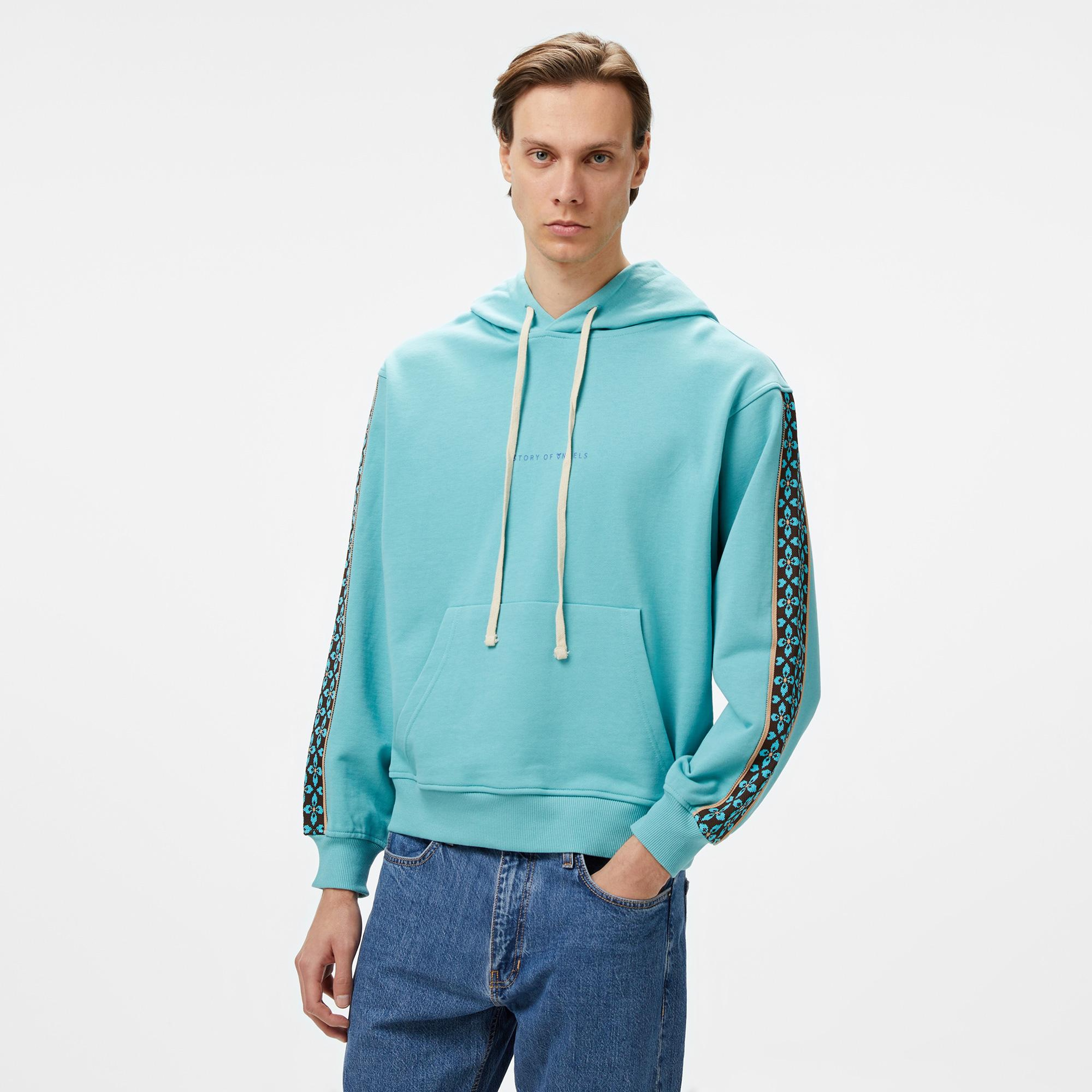 Story Of Angels Budha Dream Romance Erkek Mavi Hoodie