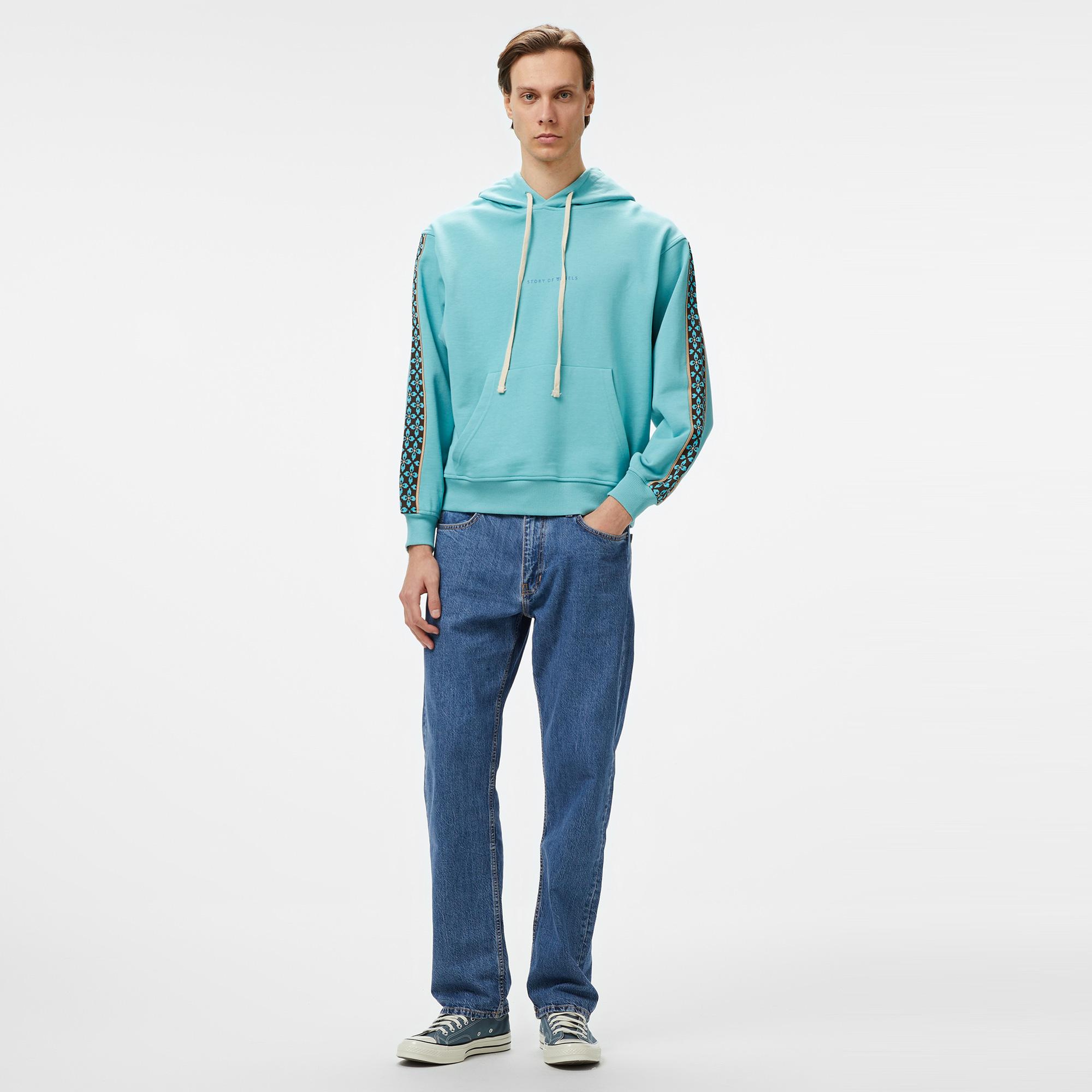 Story Of Angels Budha Dream Romance Erkek Mavi Hoodie