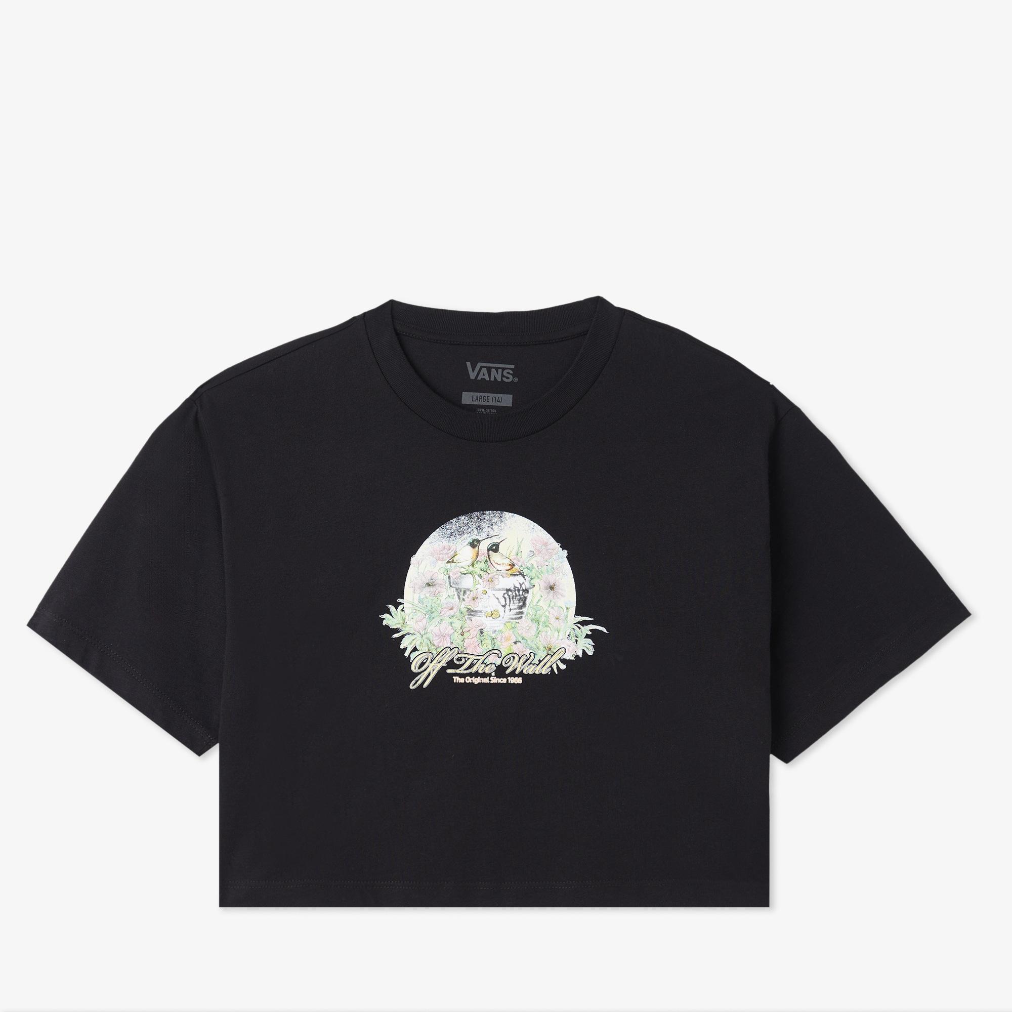 Vans Birdsong Relaxed Crop Ss Çocuk Siyah T-Shirt