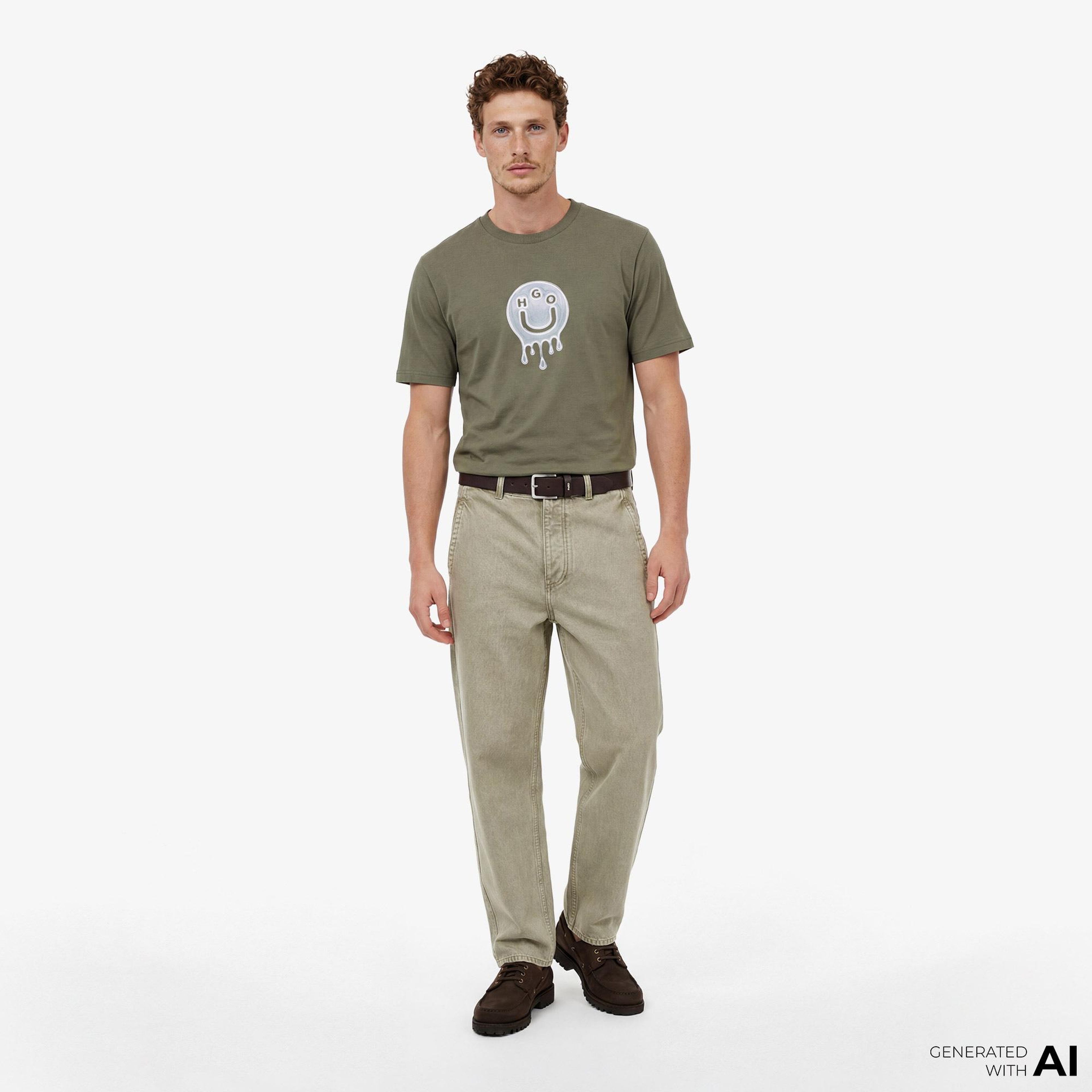 Hugo Boss Nedirix Erkek Haki T-Shirt