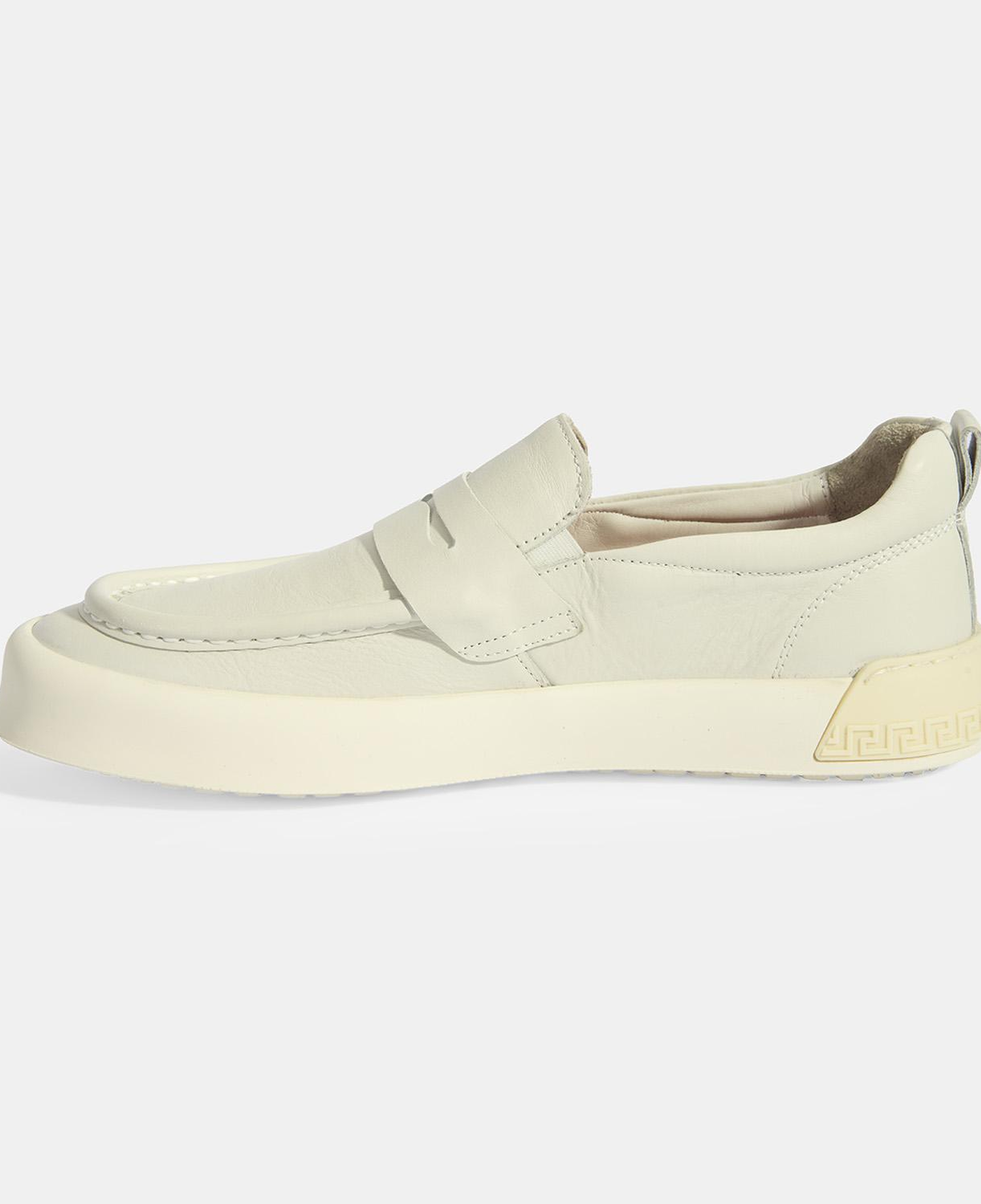 Erkek Krem Slip-On Deri Loafer