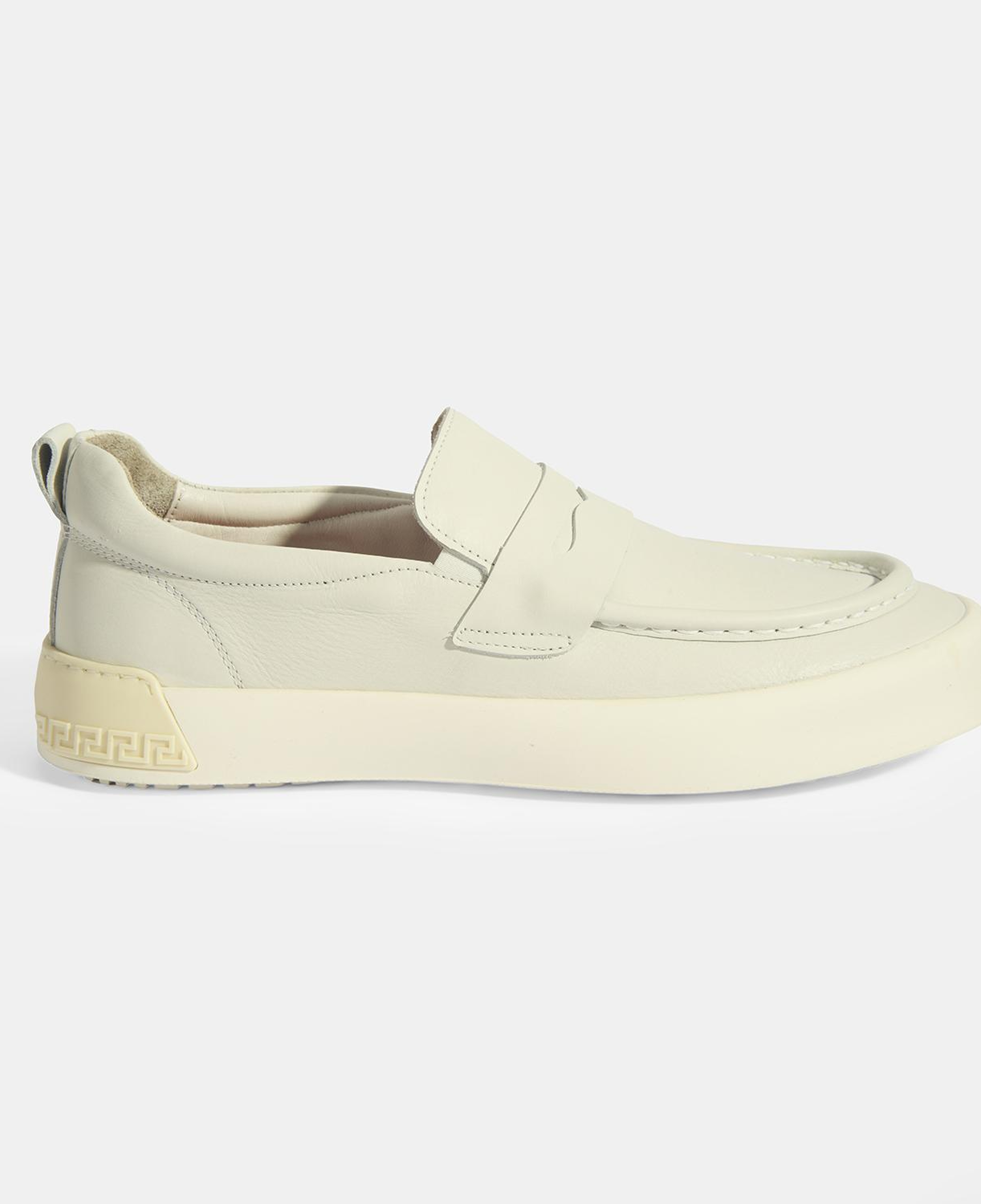 Erkek Krem Slip-On Deri Loafer