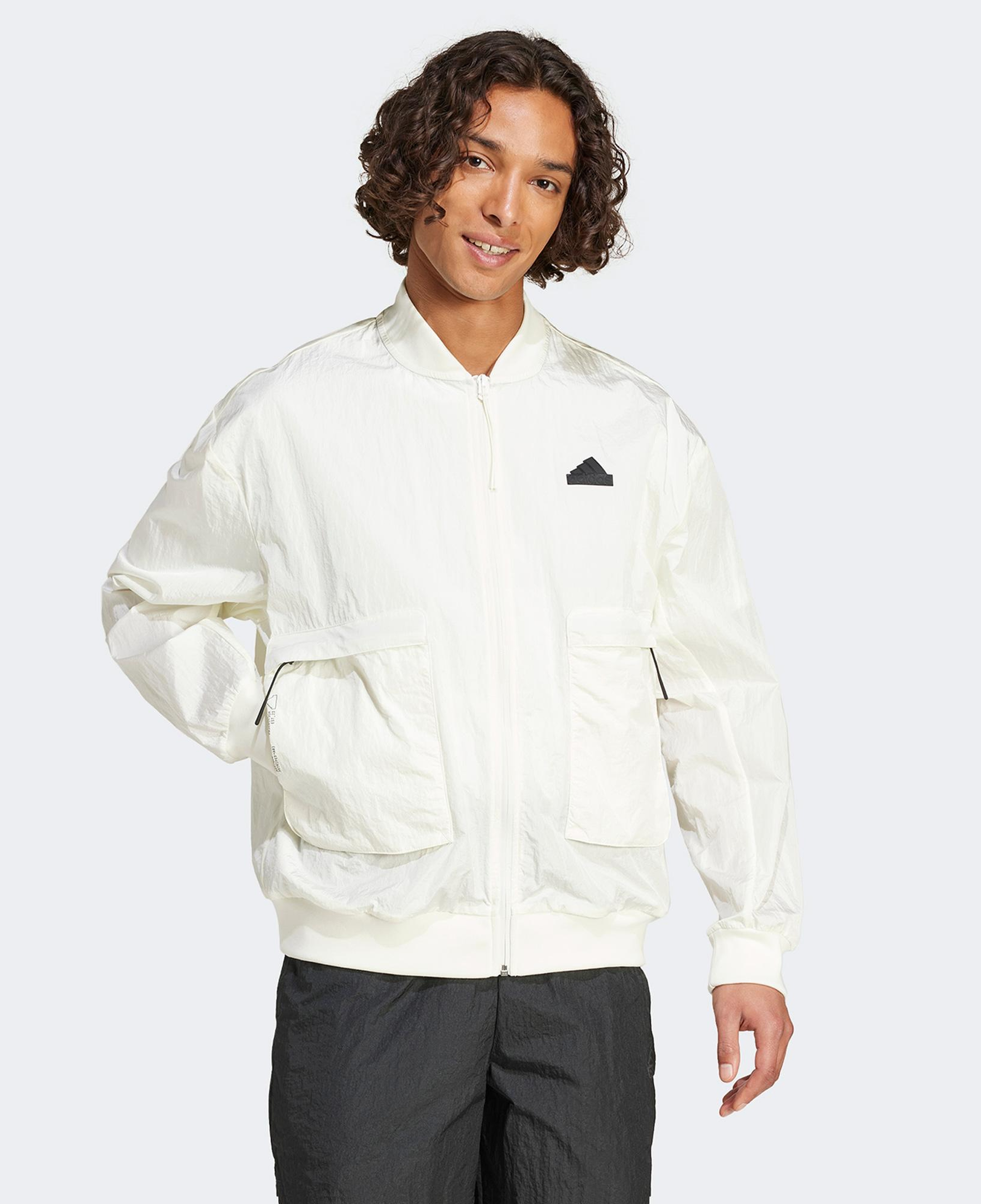 adidas City Escape Premium Bomber Erkek Beyaz Ceket