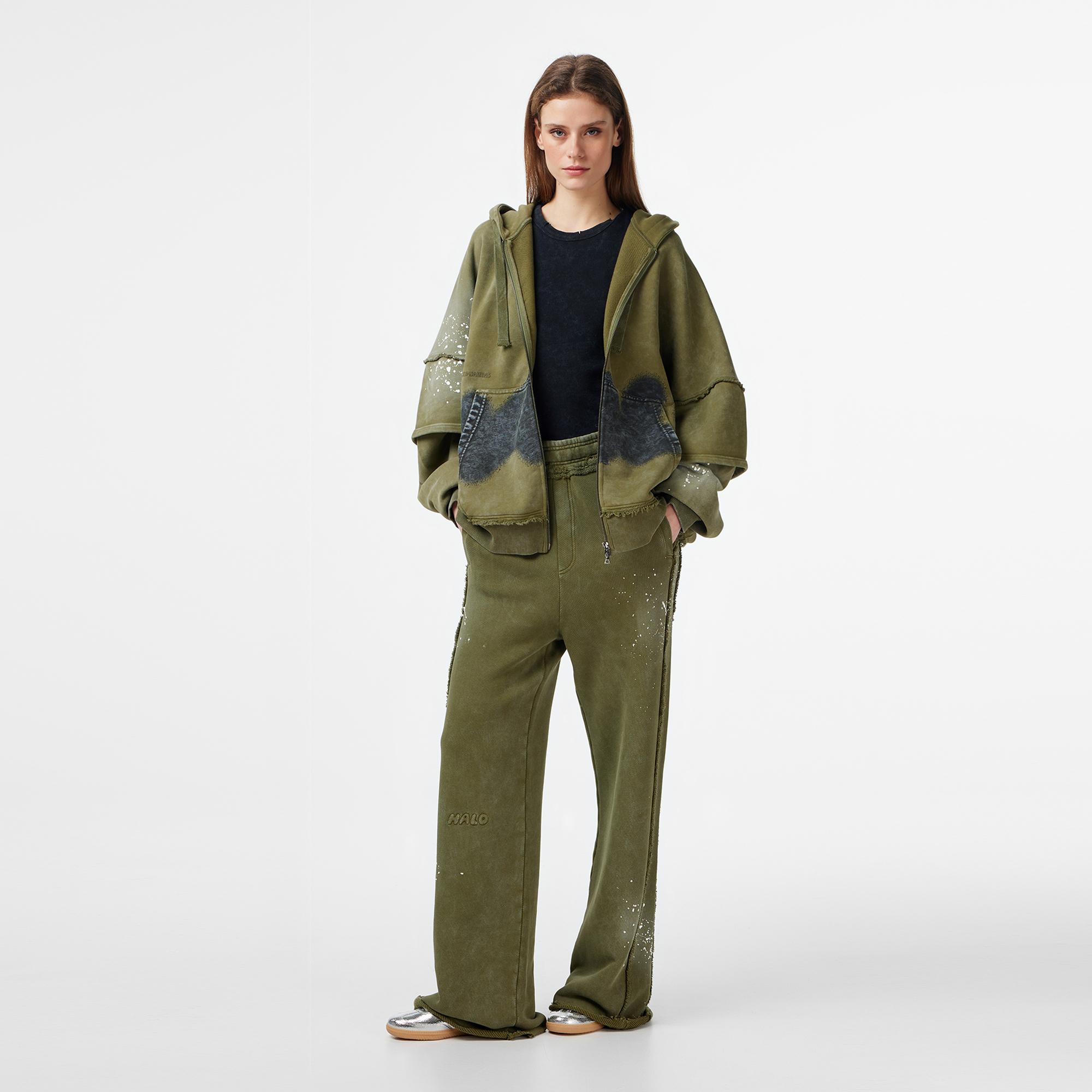 Les Benjamins Regular Fit Kadın Haki Eşofman Altı