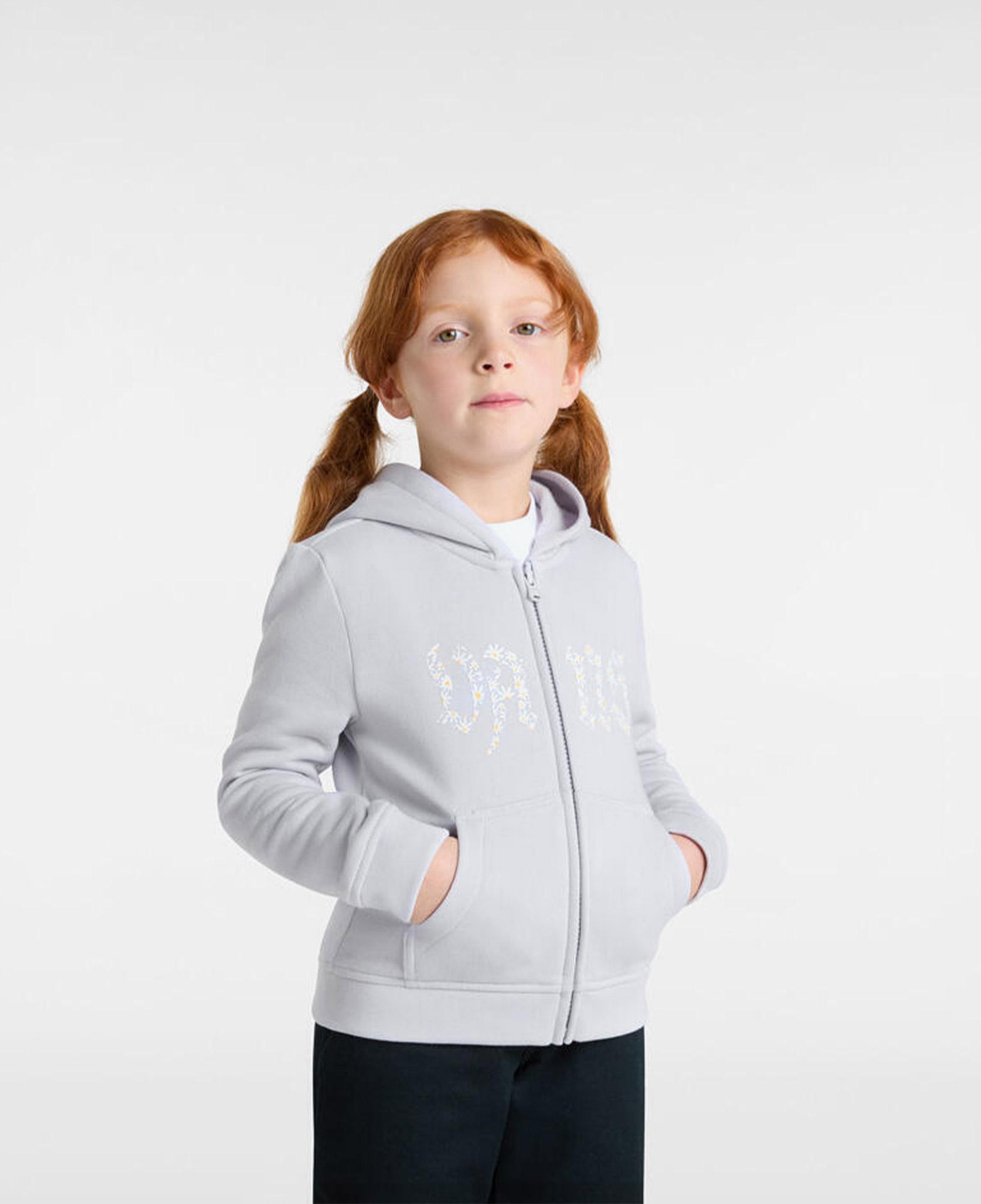 Vans Daisy Break Zip Çocuk Gri Hoodie