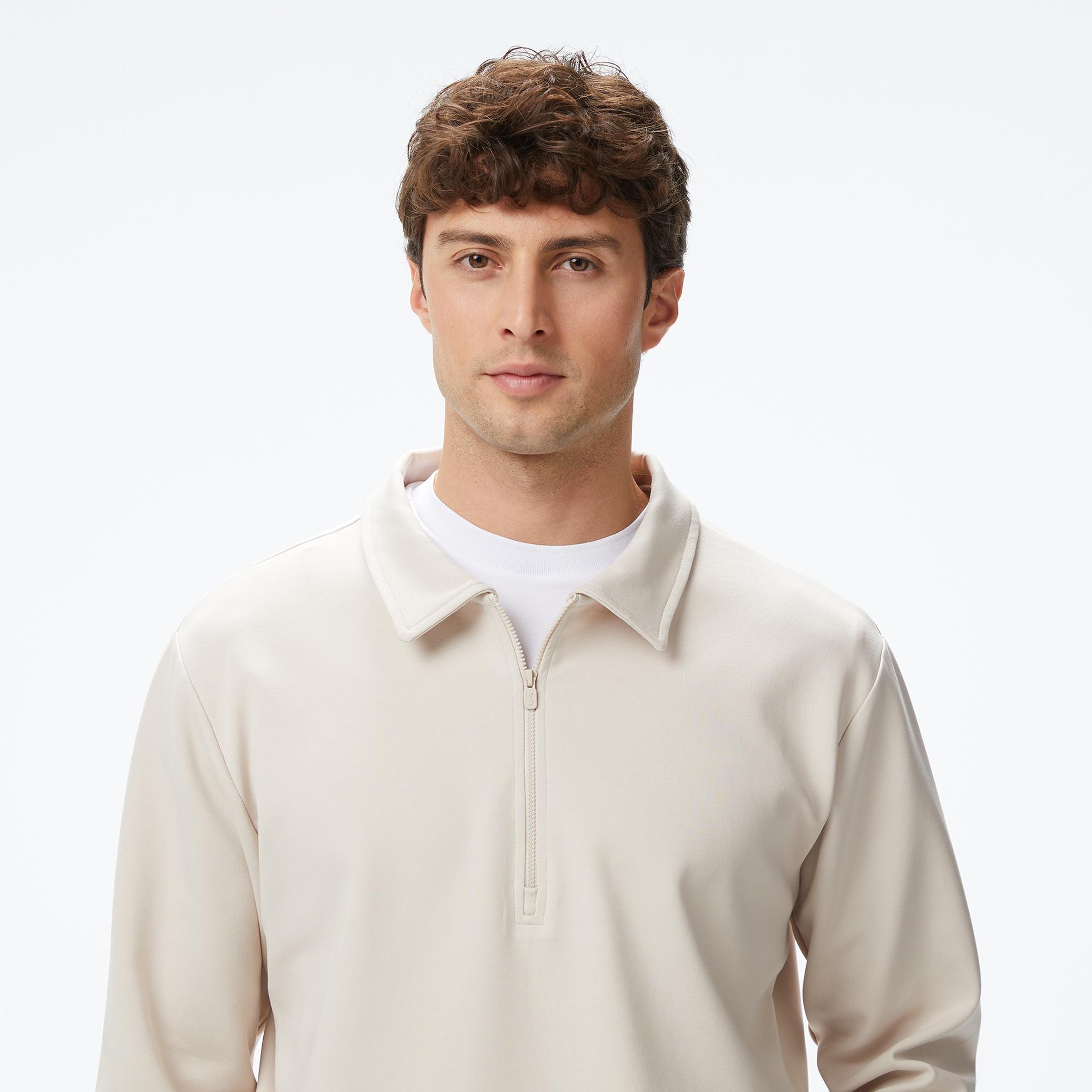 UNITED4 Erkek Krem Sweatshirt