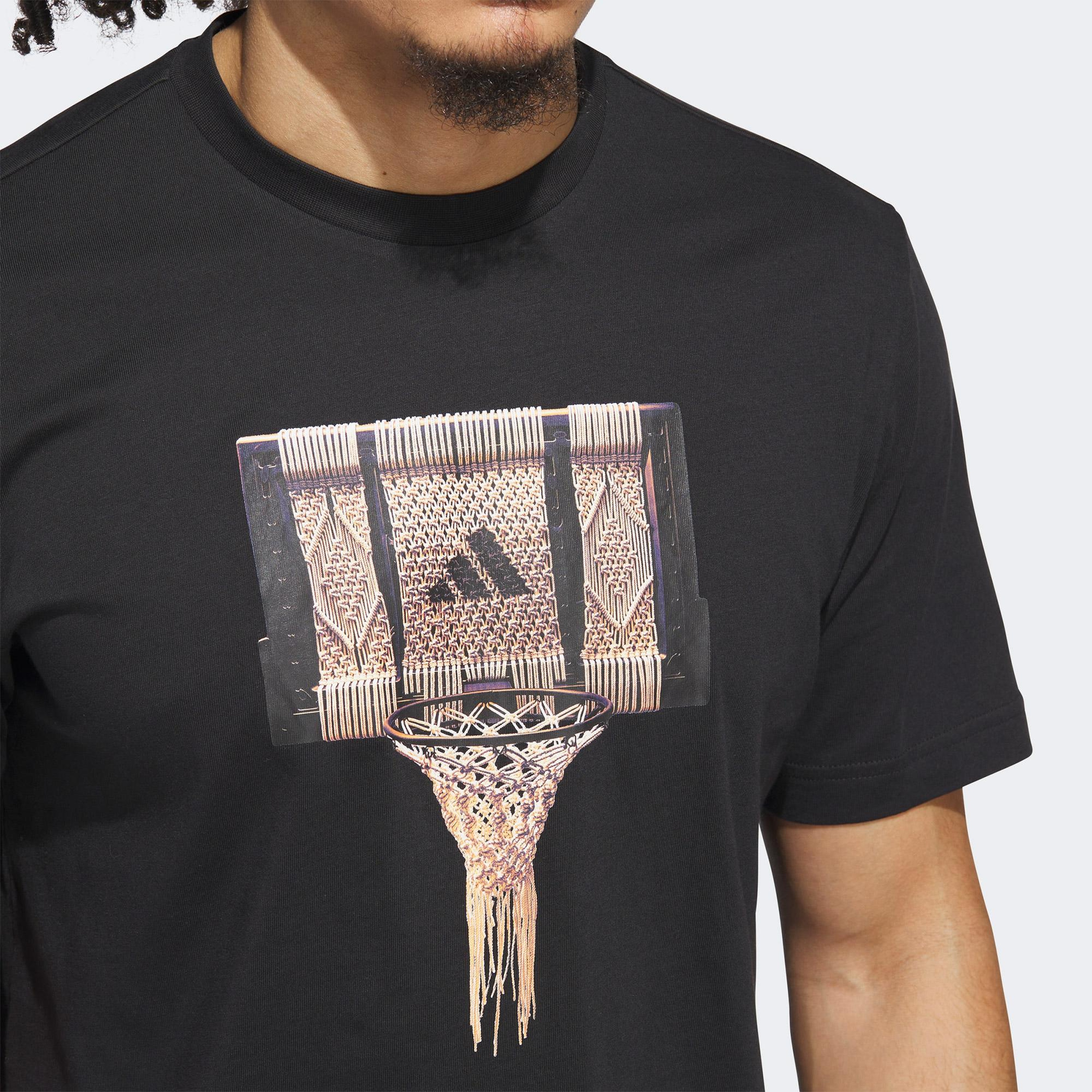 adidas Basketball Gallery Graphic Erkek Siyah Basketbol T-Shirt