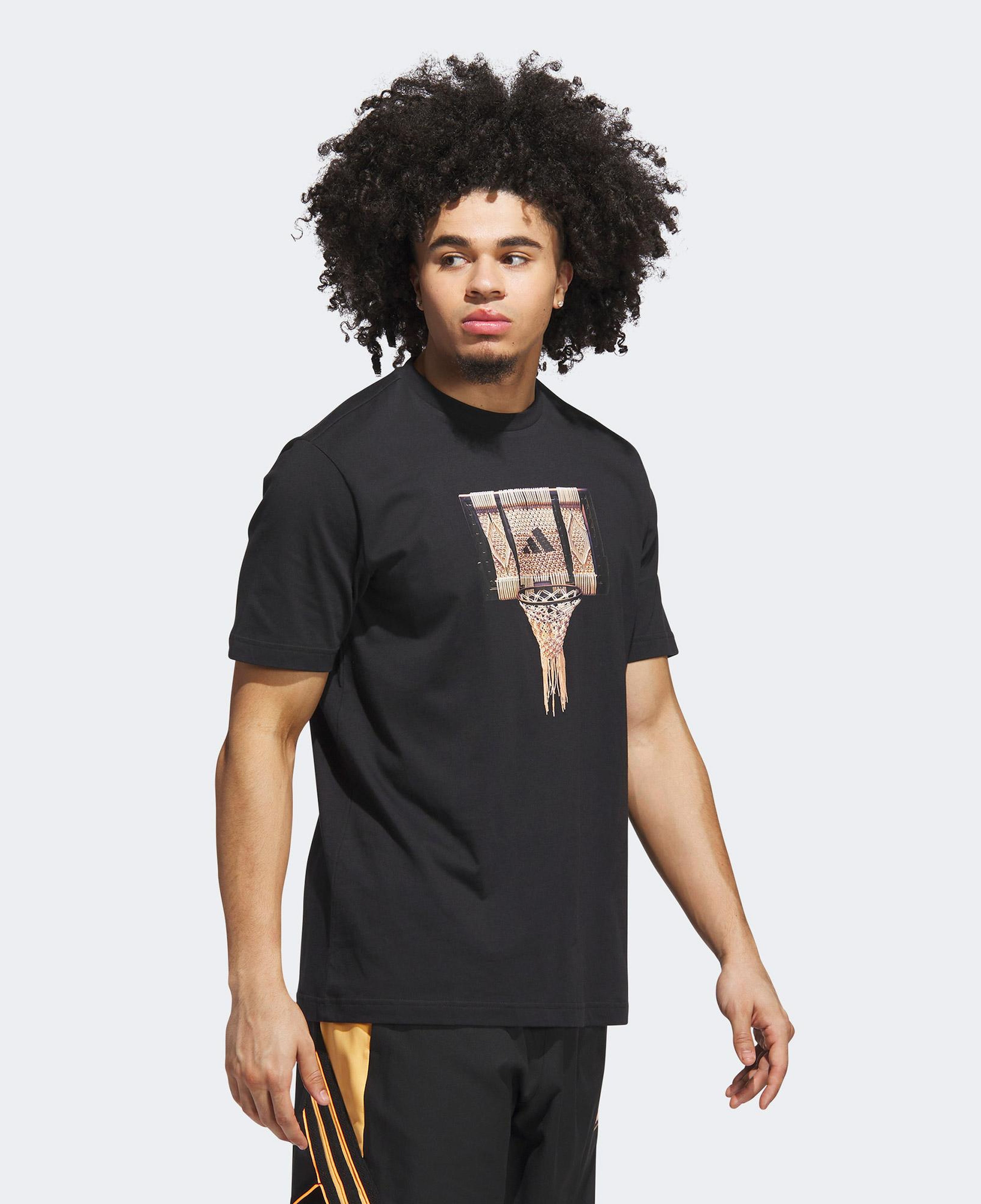 adidas Basketball Gallery Graphic Erkek Siyah Basketbol T-Shirt