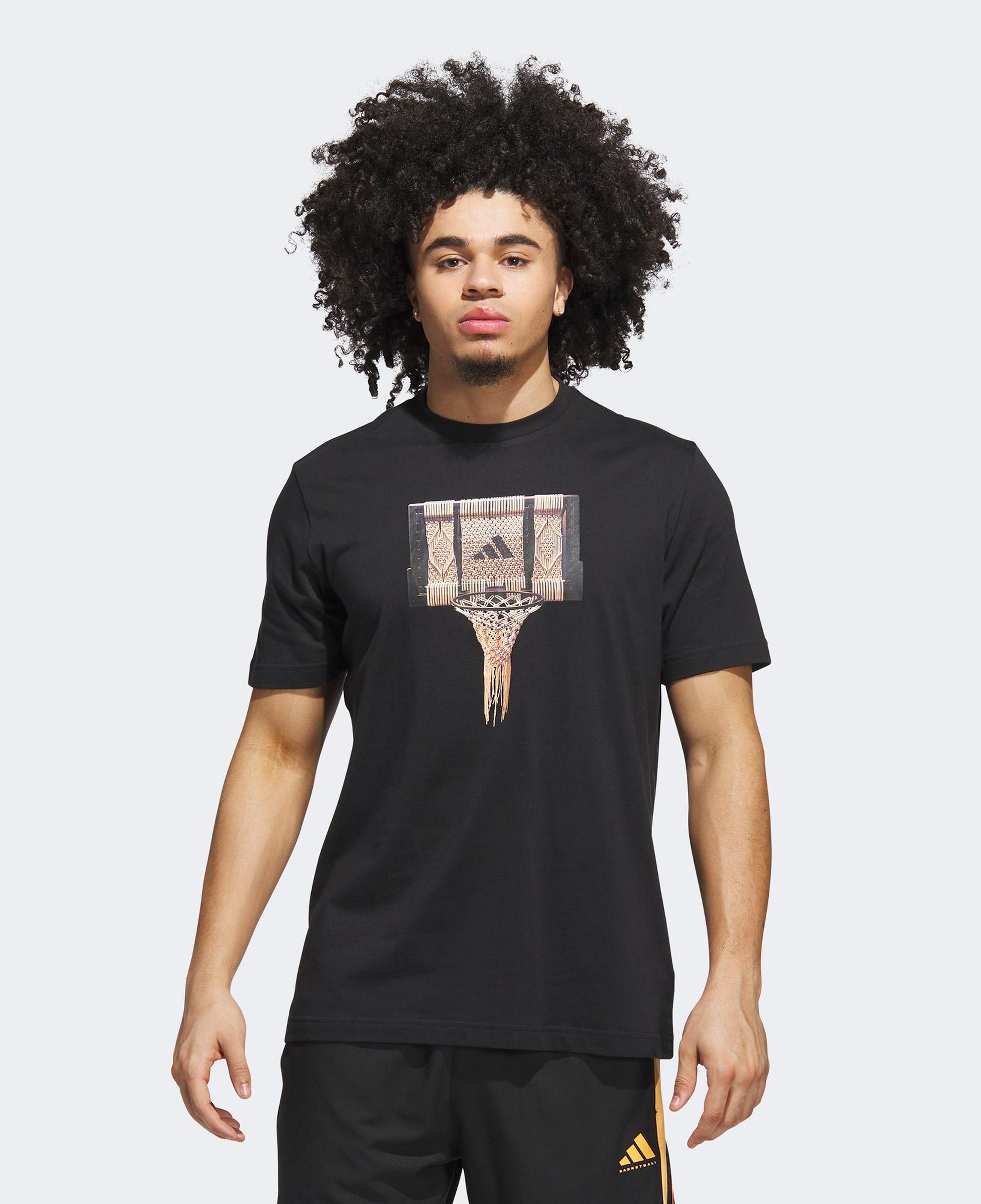 adidas Basketball Gallery Graphic Erkek Siyah Basketbol T-Shirt