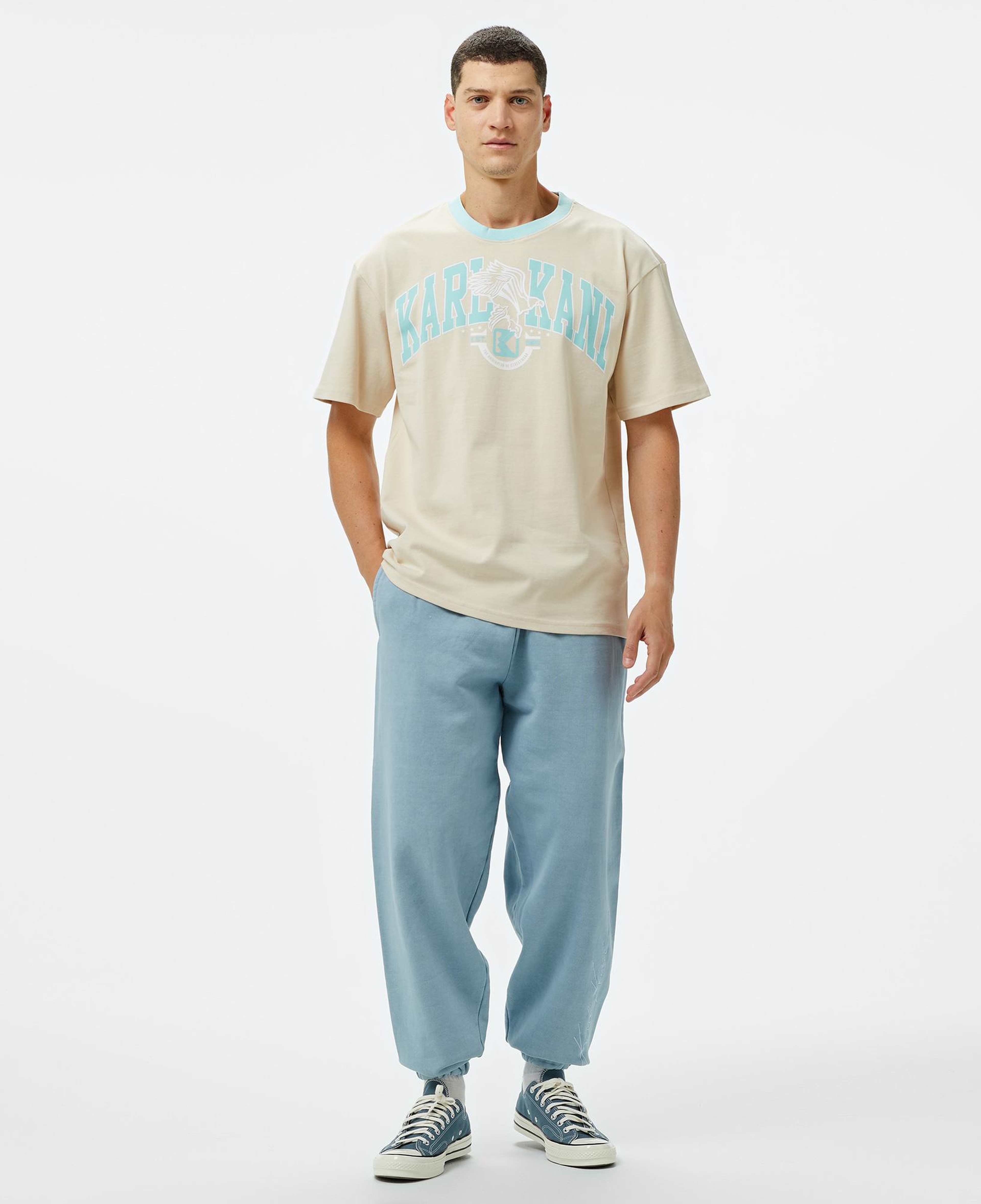 Karl Kani Og Eagle Print Erkek Krem T-Shirt