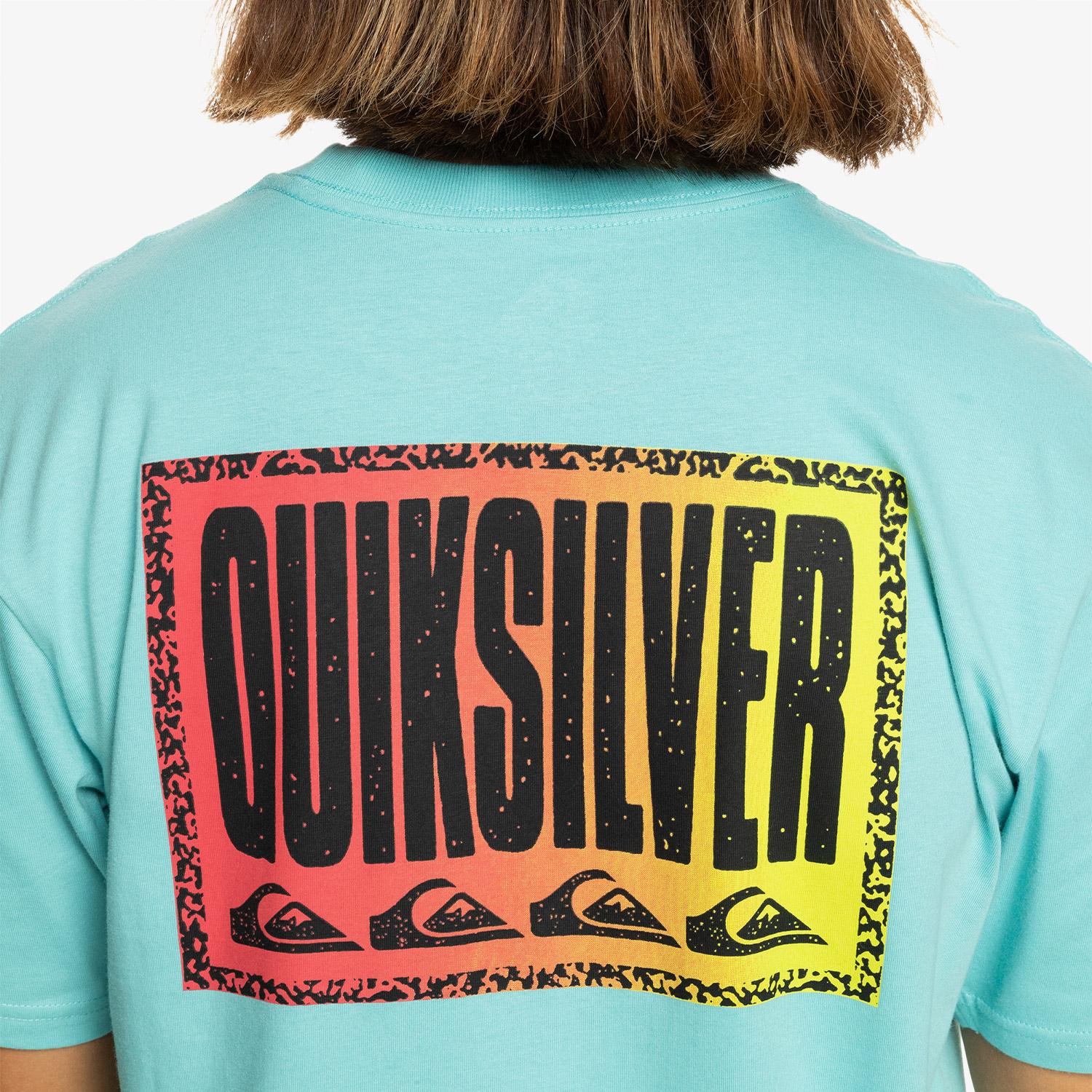 Quiksilver Long Fade Erkek Mavi Günlük T-Shirt