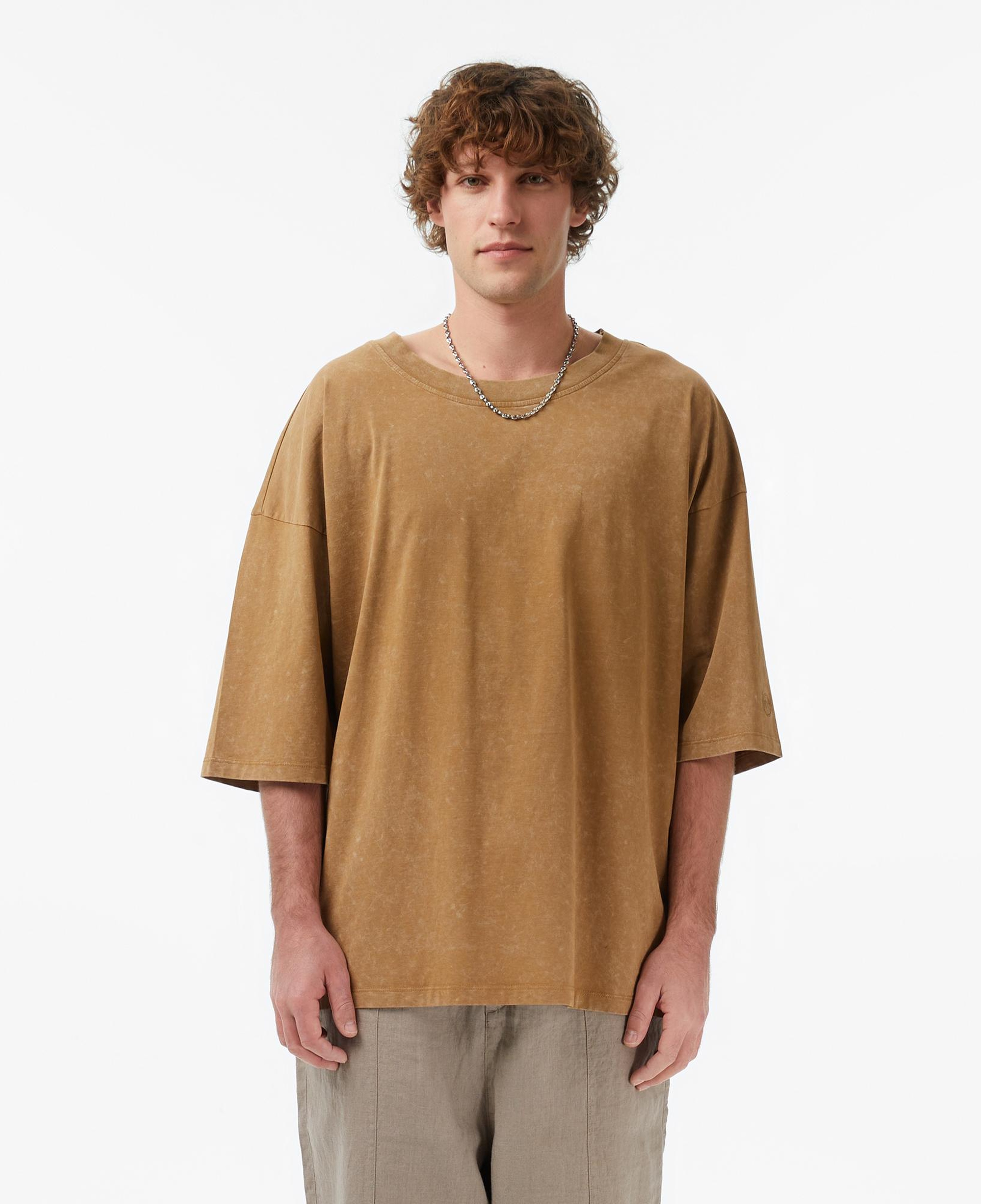 UNITED4 Oversize Fit Erkek Kahverengi T-Shirt