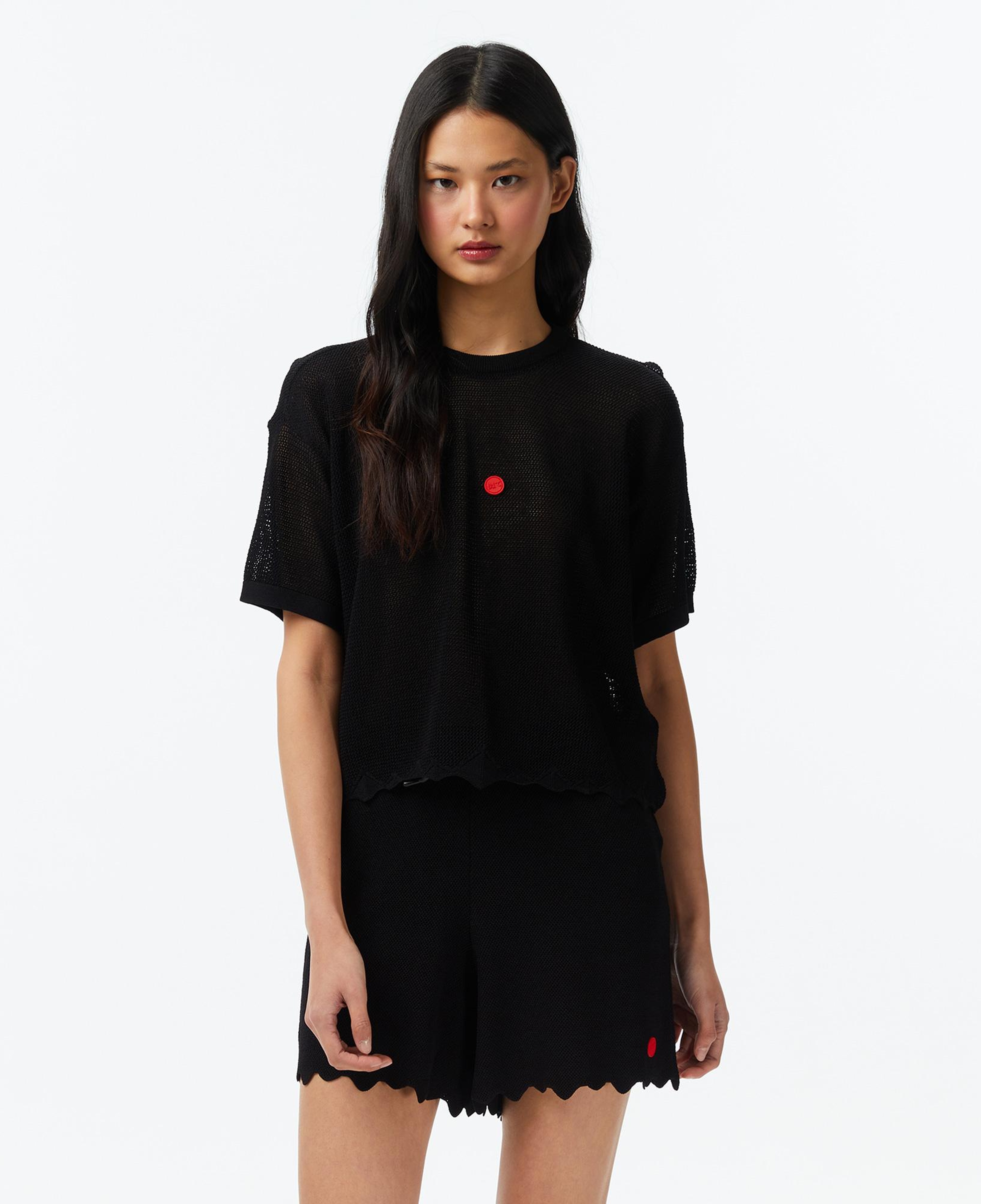 UNITED4 Crop Fit Kadın Siyah Triko