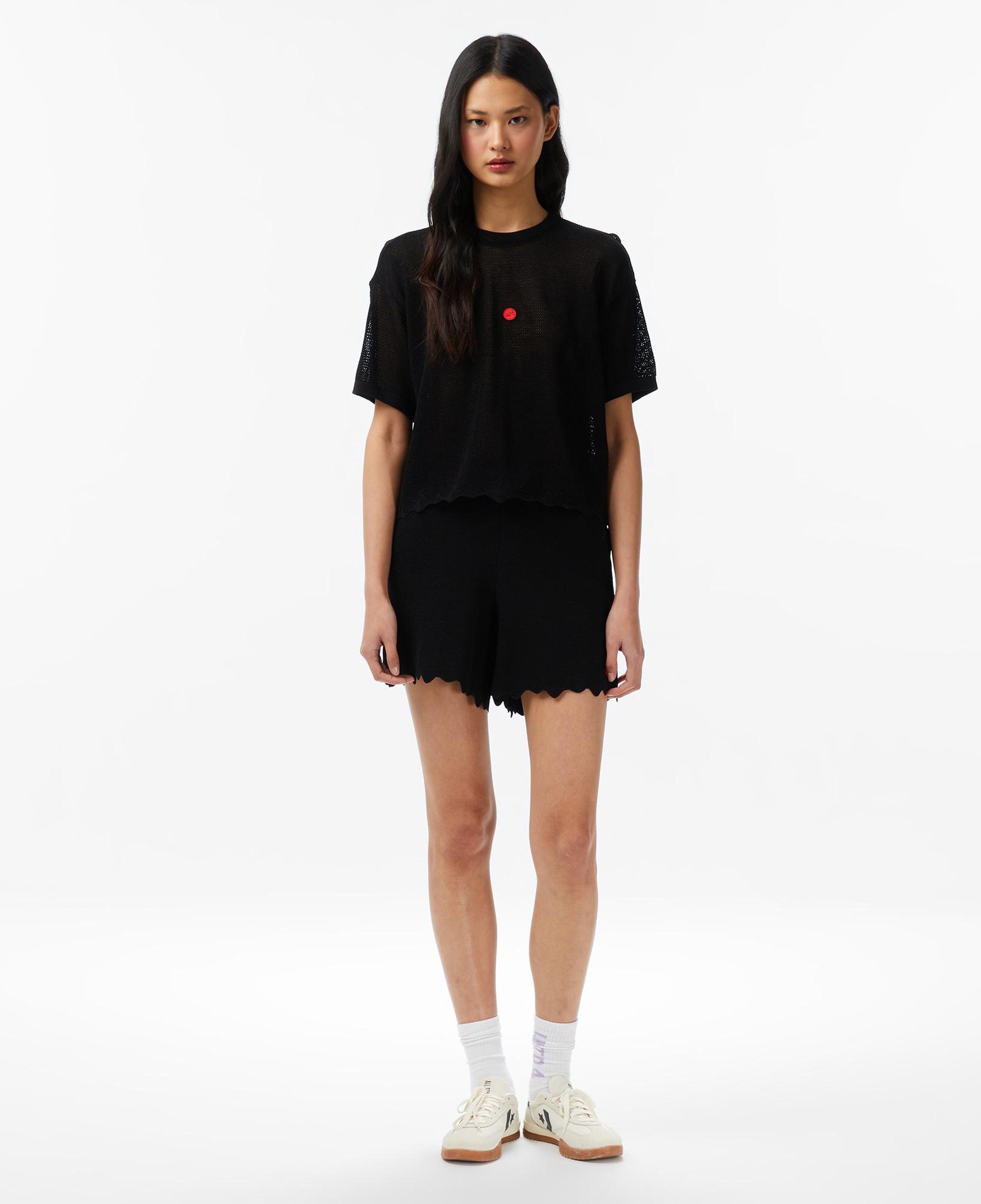 UNITED4 Crop Fit Kadın Siyah Triko