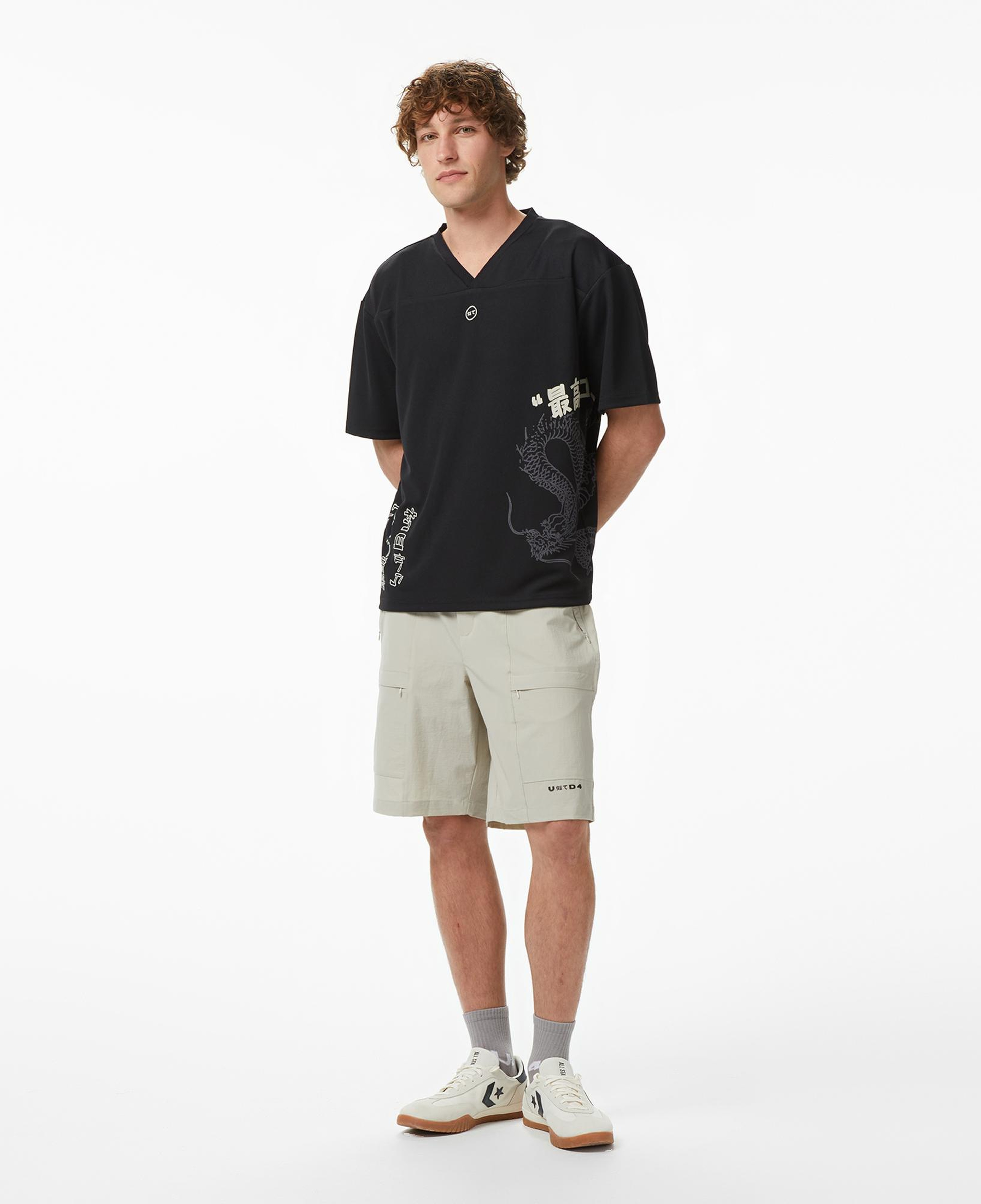 UNITED4 Regular Fit Erkek Siyah T-Shirt