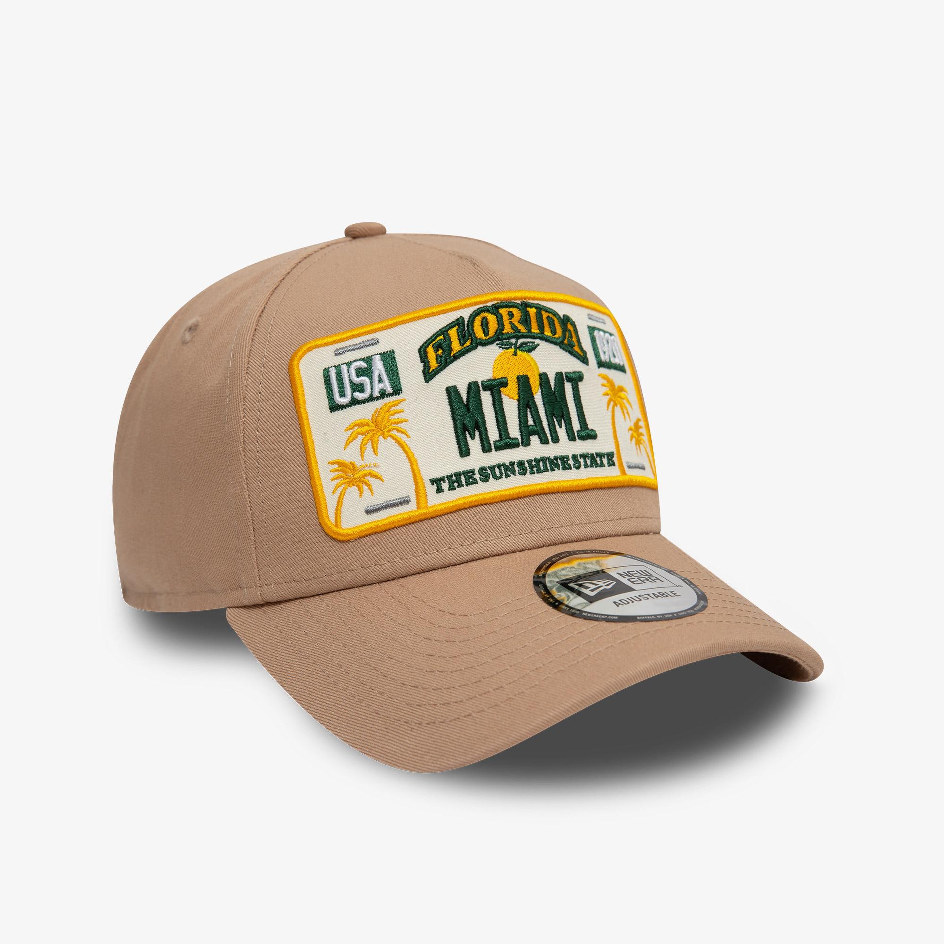 New Era Gorra License Plate 9Forty Unisex Kahverengi Şapka