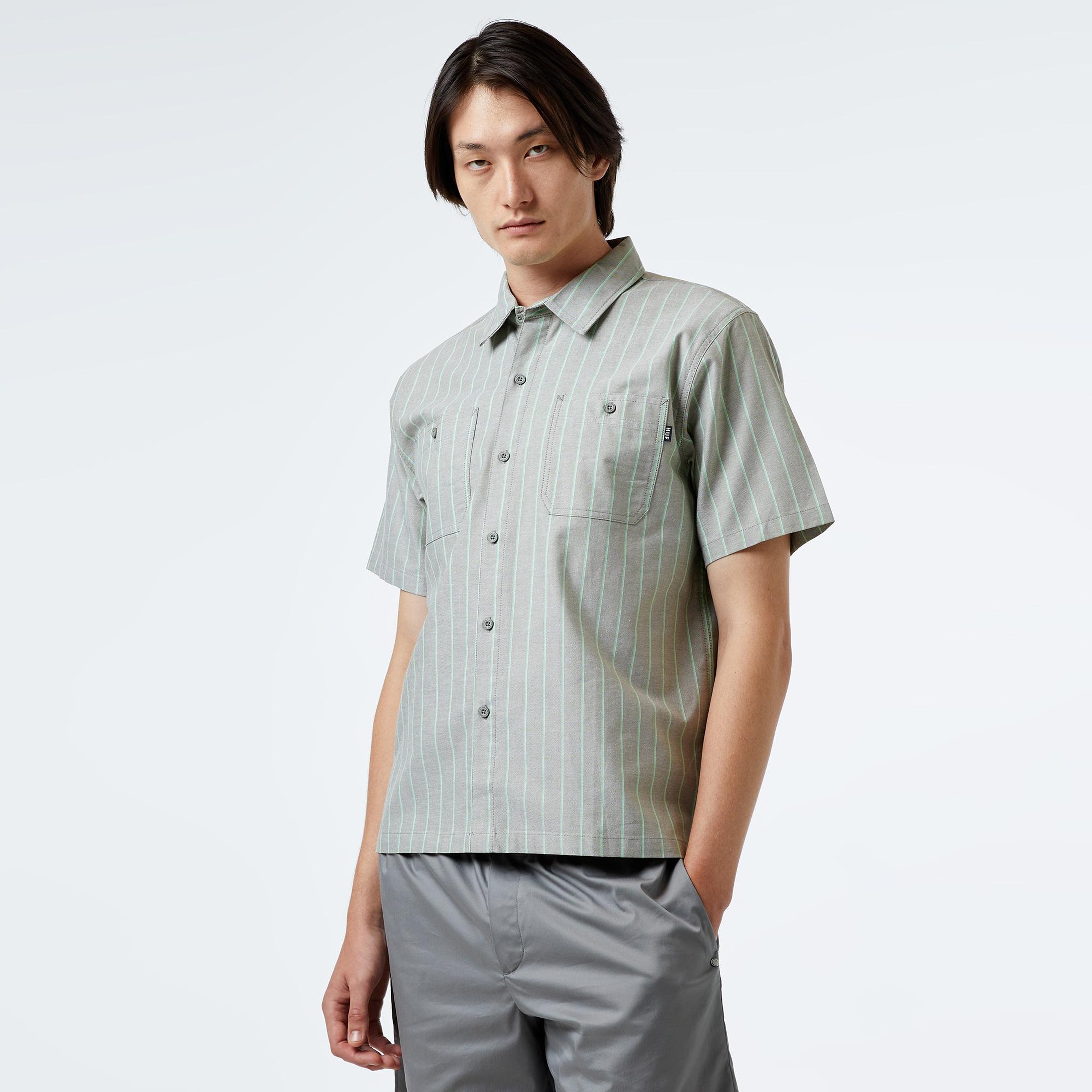 HUF Parker S/S Work Erkek Yeşil Gömlek