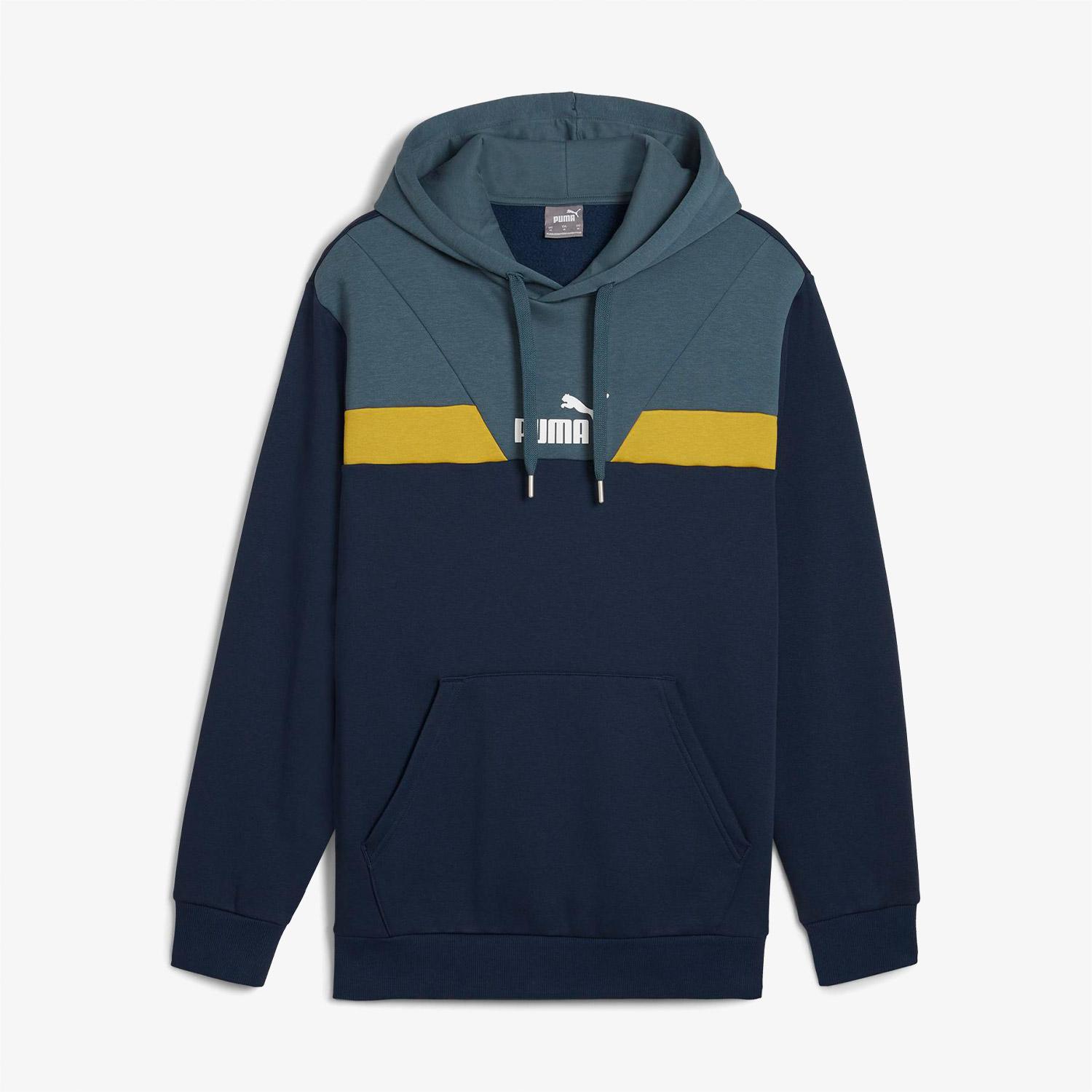 Puma Power Colorblock Erkek Mavi Günlük Sweatshirt