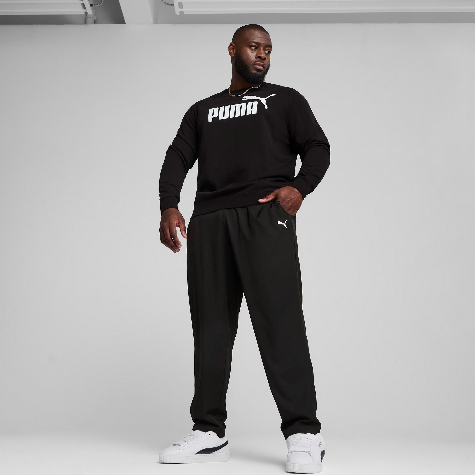 Puma Ess No 1 Logo Crew Erkek Siyah Sweatshirt