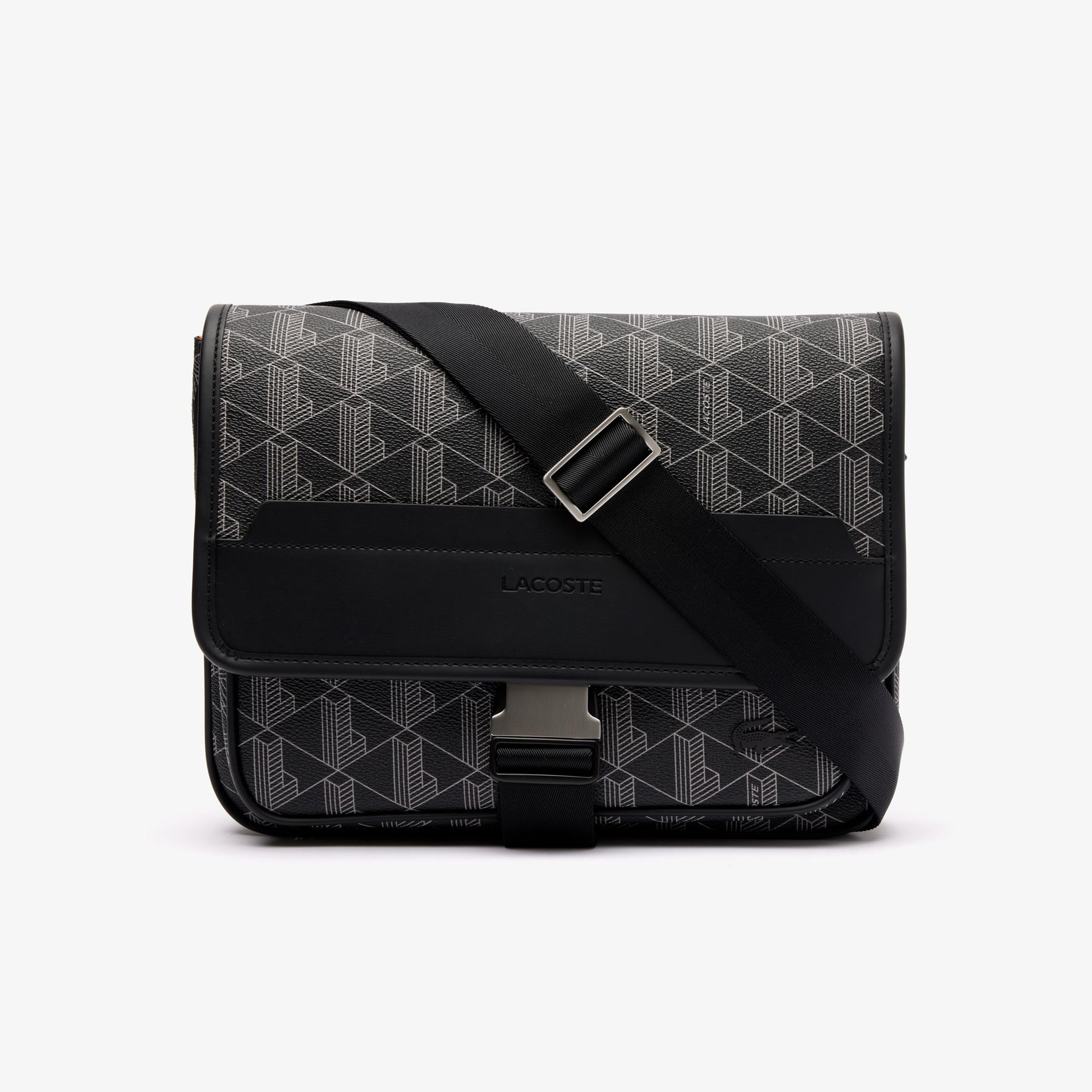 The Blend Erkek Monogram Siyah Postacı Çantası