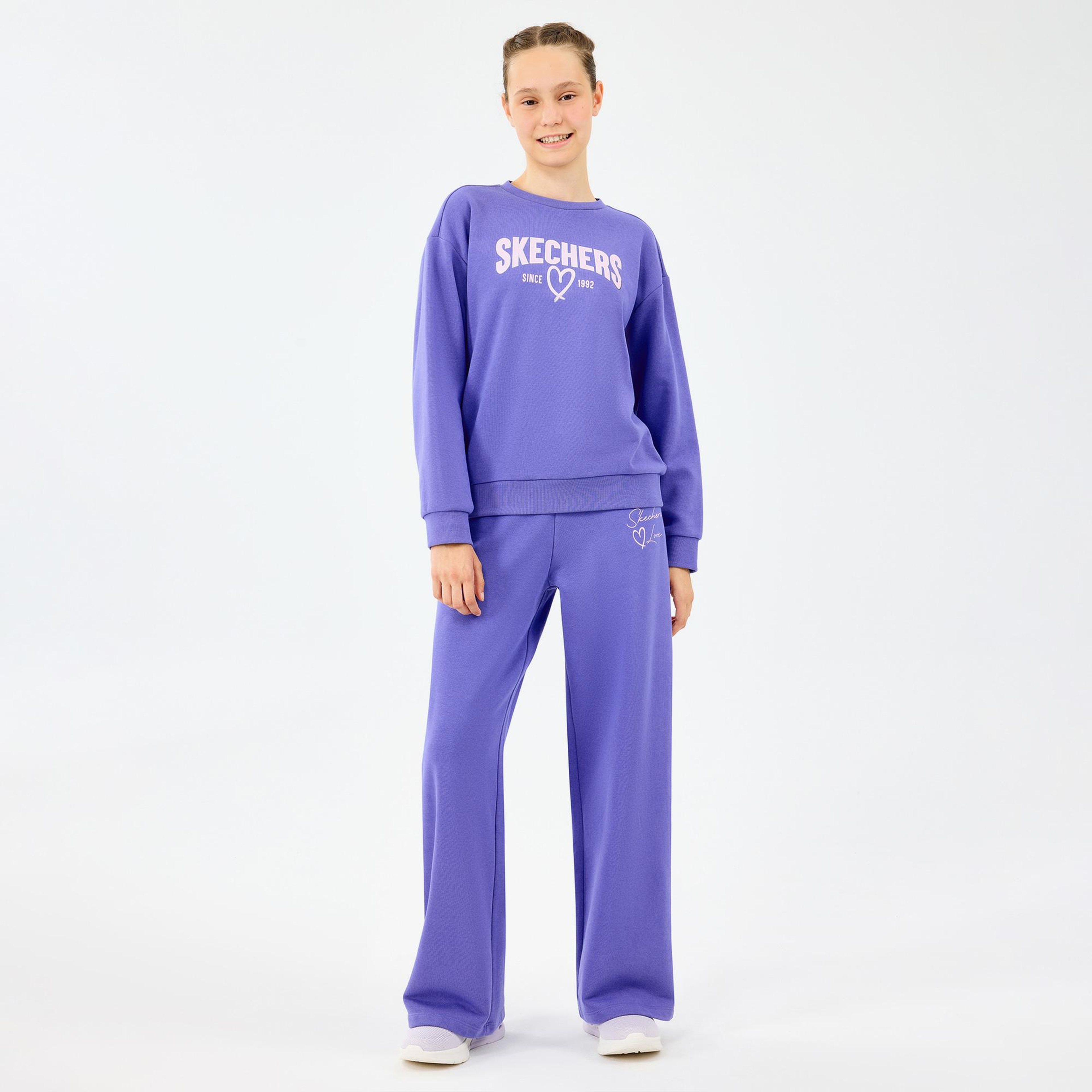 Skechers Lw Fleece Çocuk Mor Eşofman Üstü