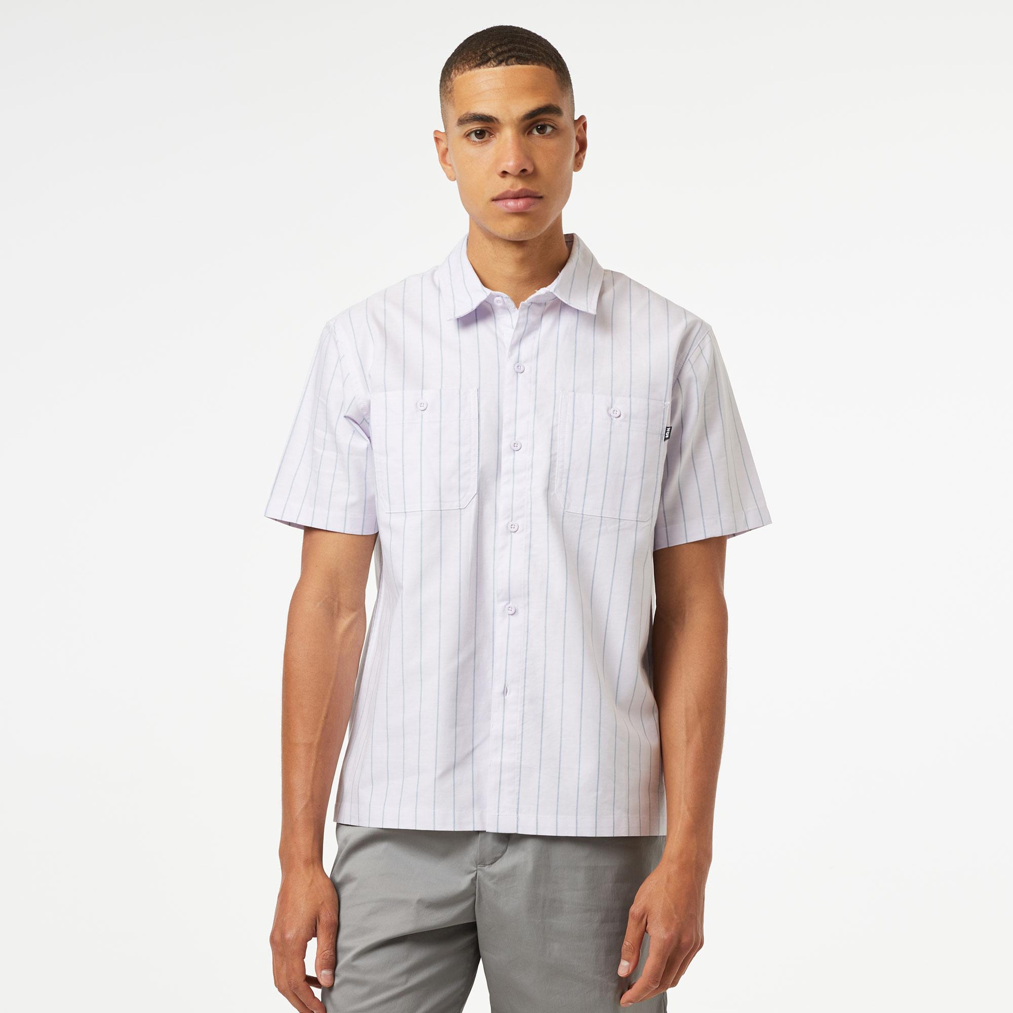 HUF Parker S/S Work Erkek Mor Gömlek
