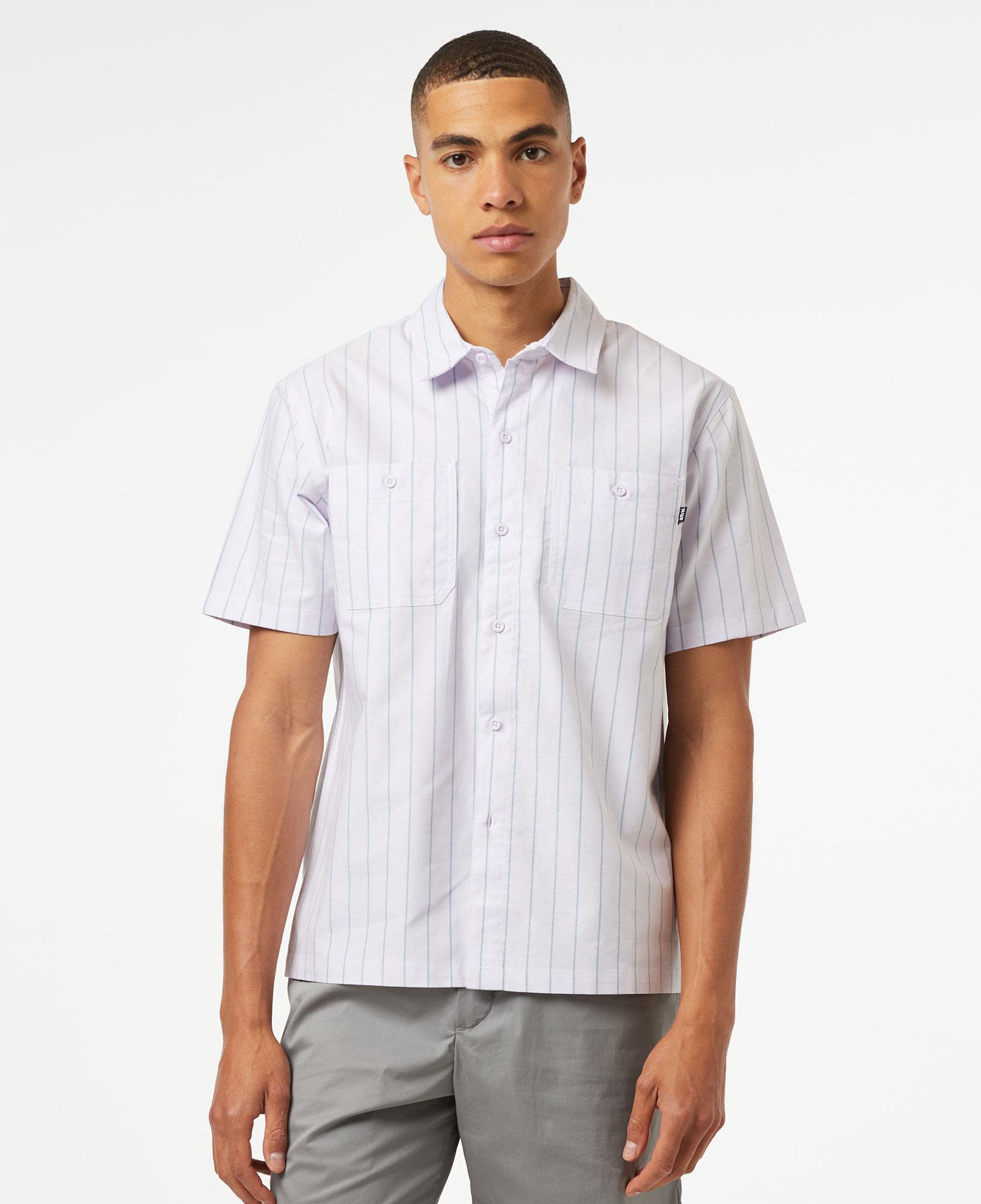 HUF Parker S/S Work Erkek Mor Gömlek
