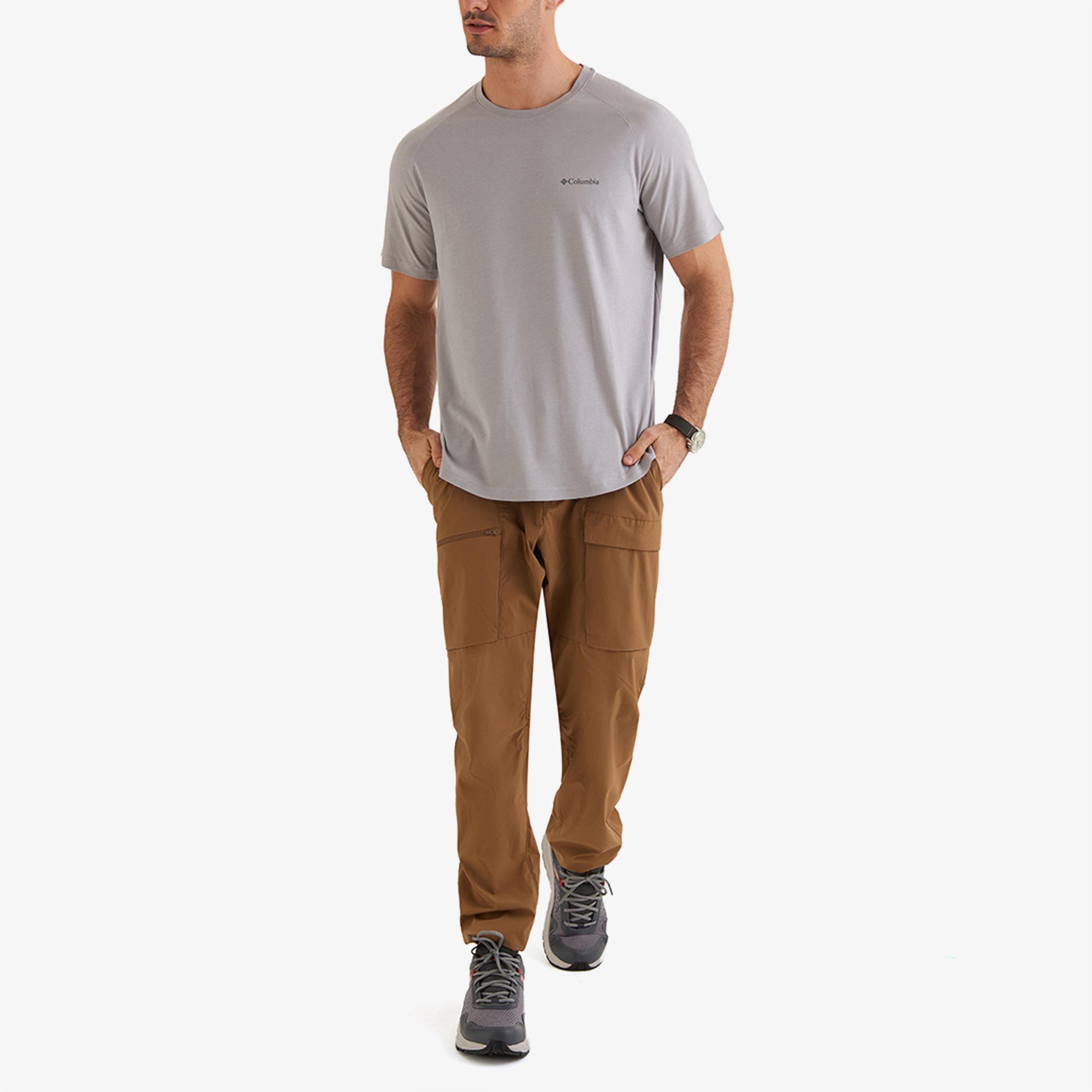 Columbia Comfort Ss Erkek Gri T-Shirt