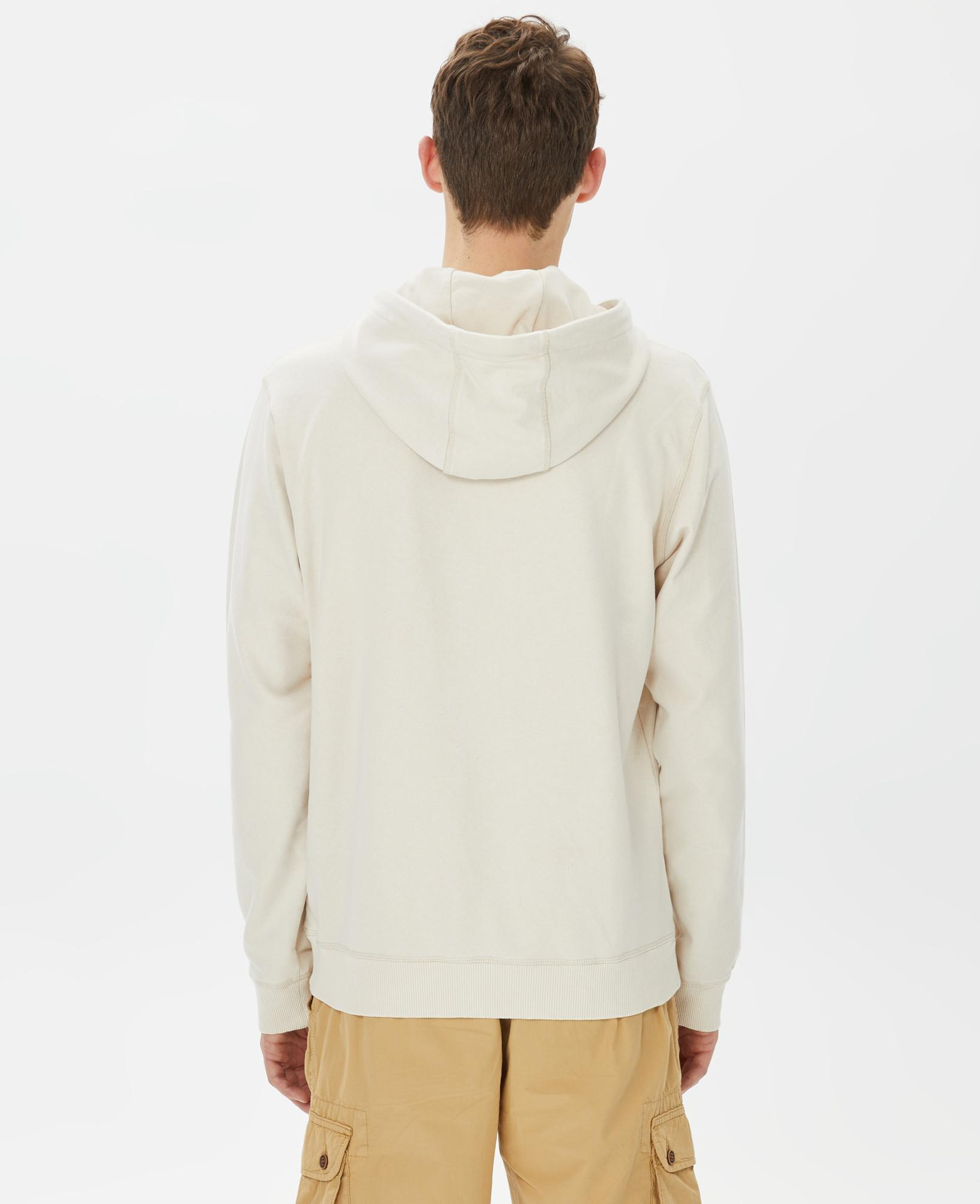 Tommy Hilfiger Regular Washed Signature Hoodie Erkek Bej Sweatshirt