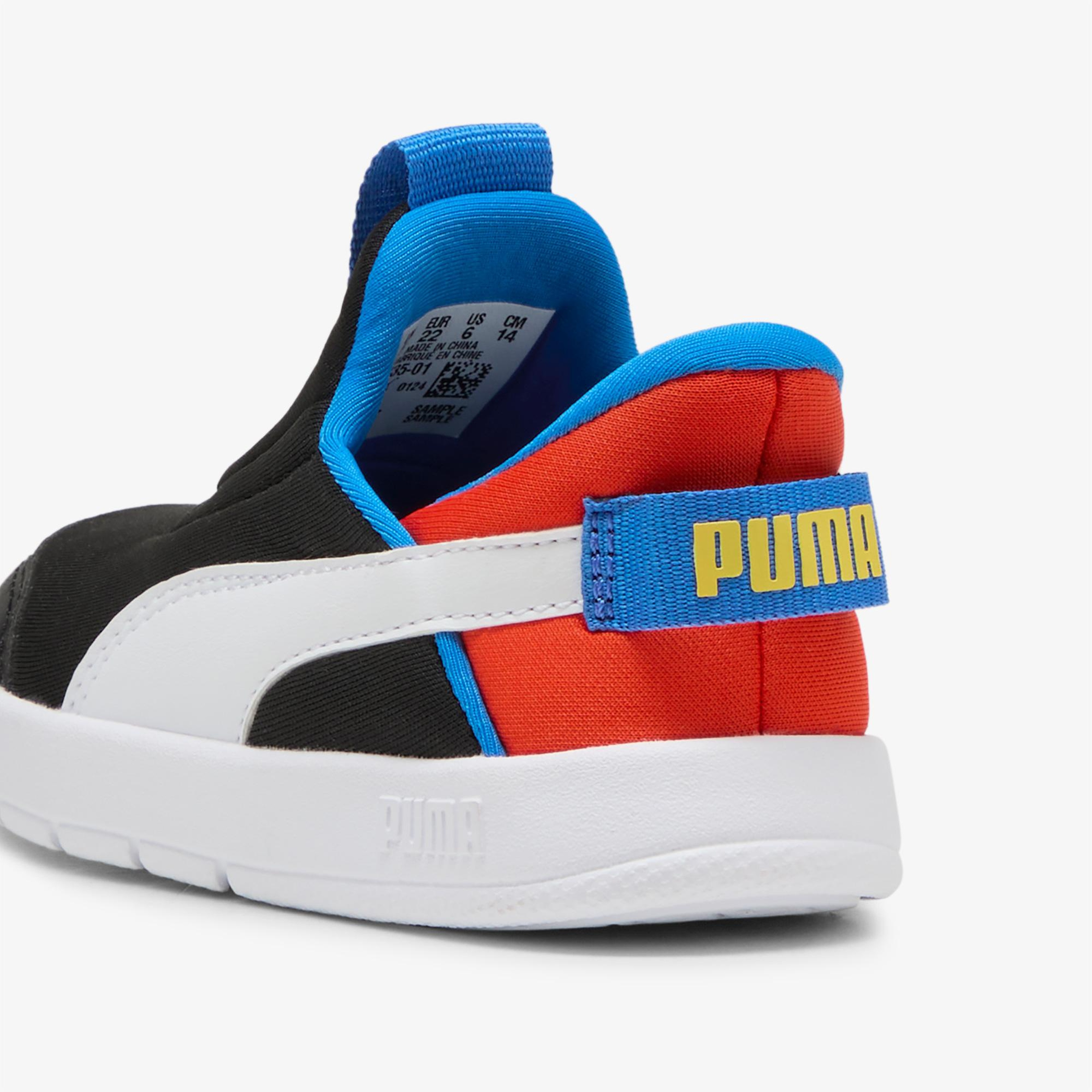 Puma Courtflex V3 Sliptech Çocuk Siyah Spor Ayakkabı